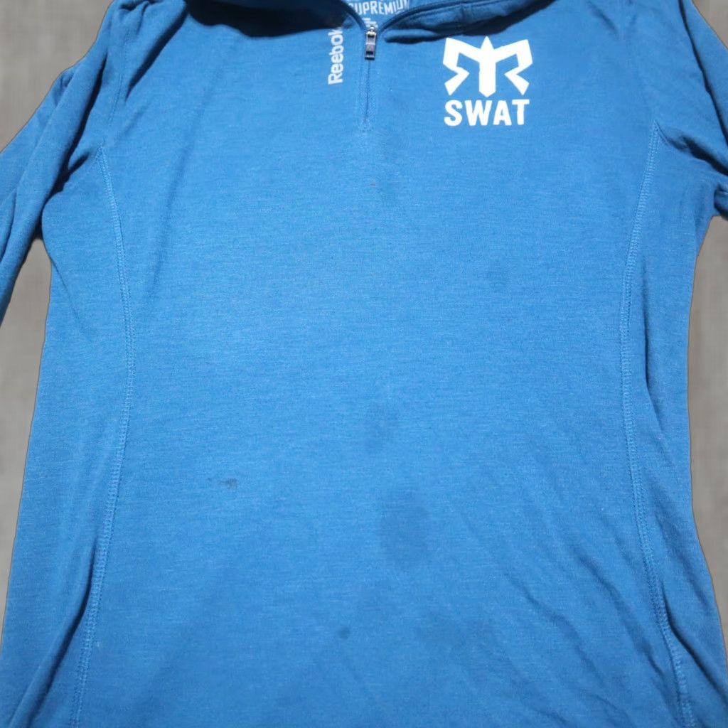 Reebok Reebok Shirt S.W.A.T.T. Team Outdoor Blue Long Sleeve Running M Medium Women 2010s Size L / US 10 / IT 46 - 1 Thumbnail