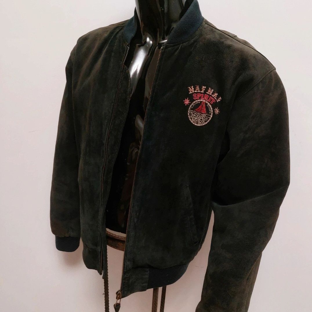 Other 90s Naf Naf Spirit Suede Bomber Jacket Size US L / EU 52-54 / 3 - 2 Thumbnail