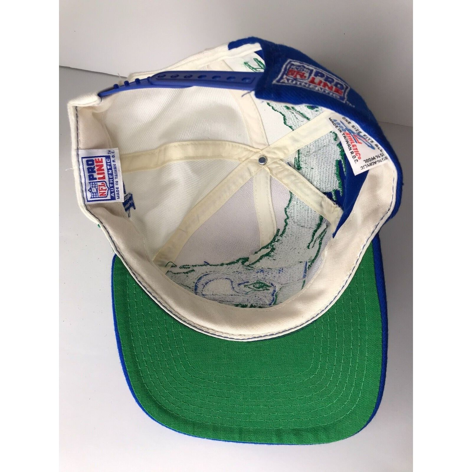 Pro Line Vintage 90s Seattle Seahawks Pro Line Splash Snapback Hat Size ONE SIZE - 9 Thumbnail