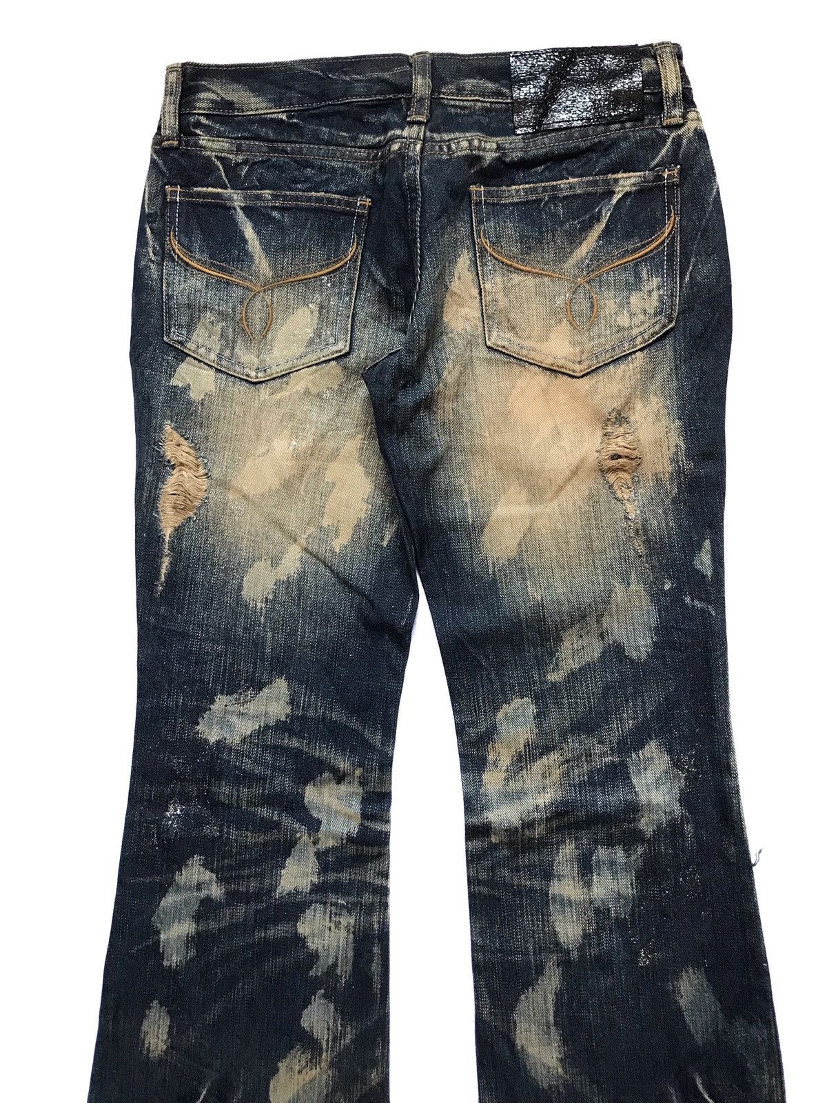 14th Addiction ERZAM FLARE DISTRESSED JEANS Size 28" / US 6 / IT 42 - 5 Thumbnail