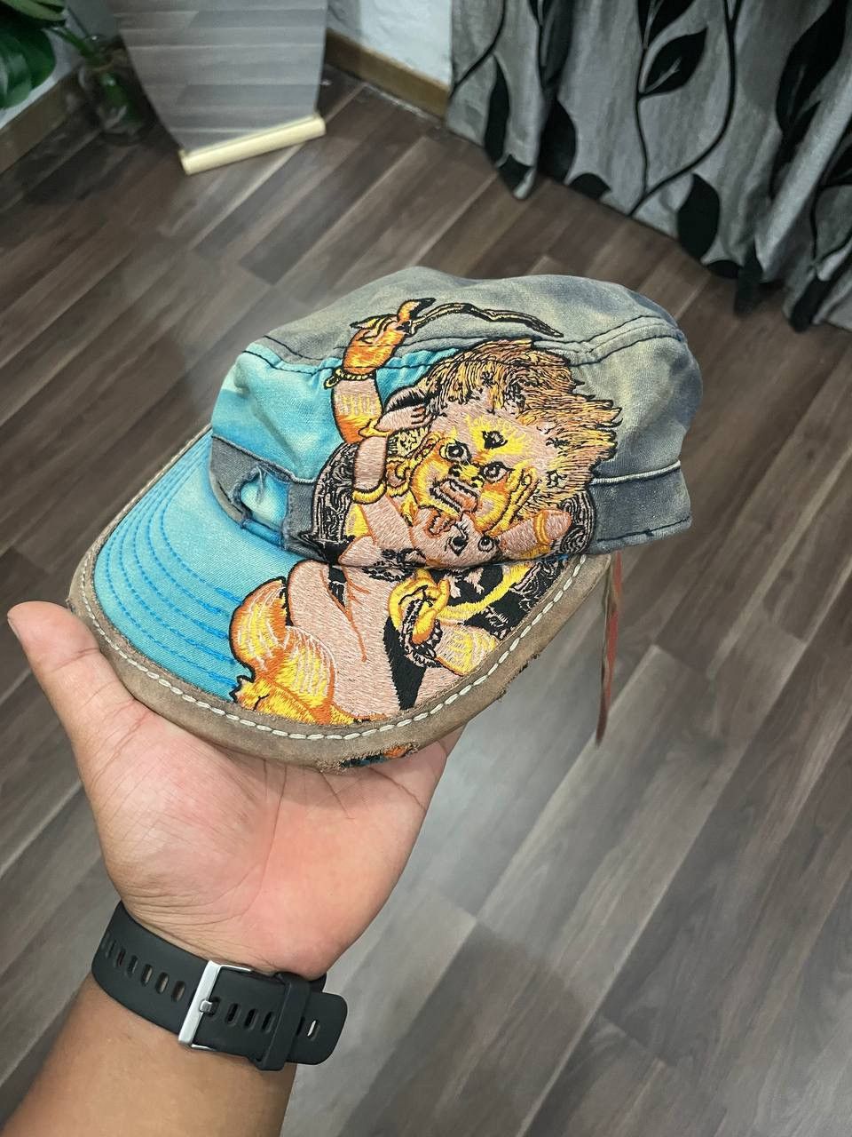Le Grande Bleu (L.G.B.) RARE ‼️ Japanese Big Patches Buddhism True Religion Cap Size ONE SIZE - 1 Thumbnail