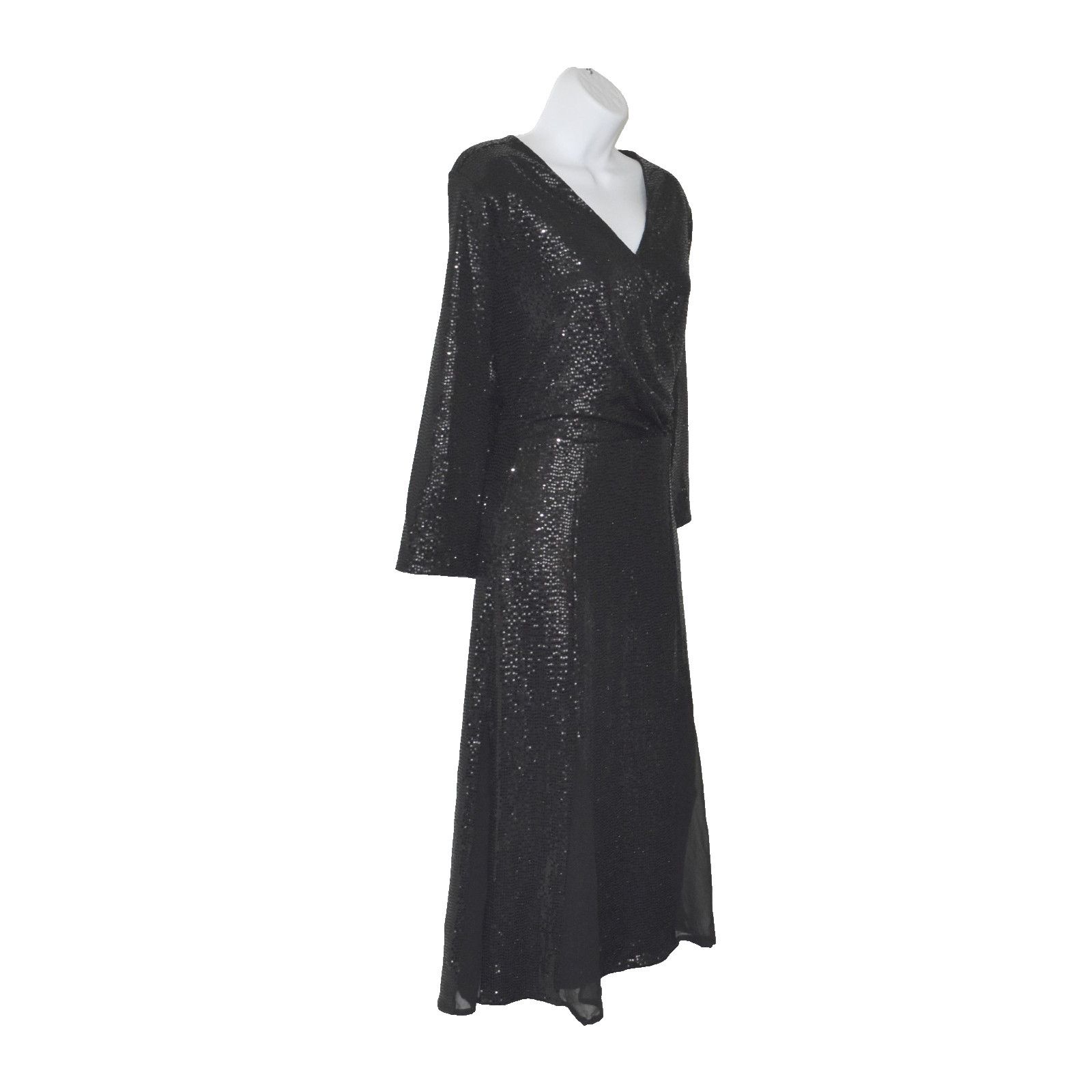 Chicos NWT CHICOS Surplice Sequin Embellished Midi Dress 3/XL $169 Size XL / US 12-14 / IT 48-50 - 2 Thumbnail