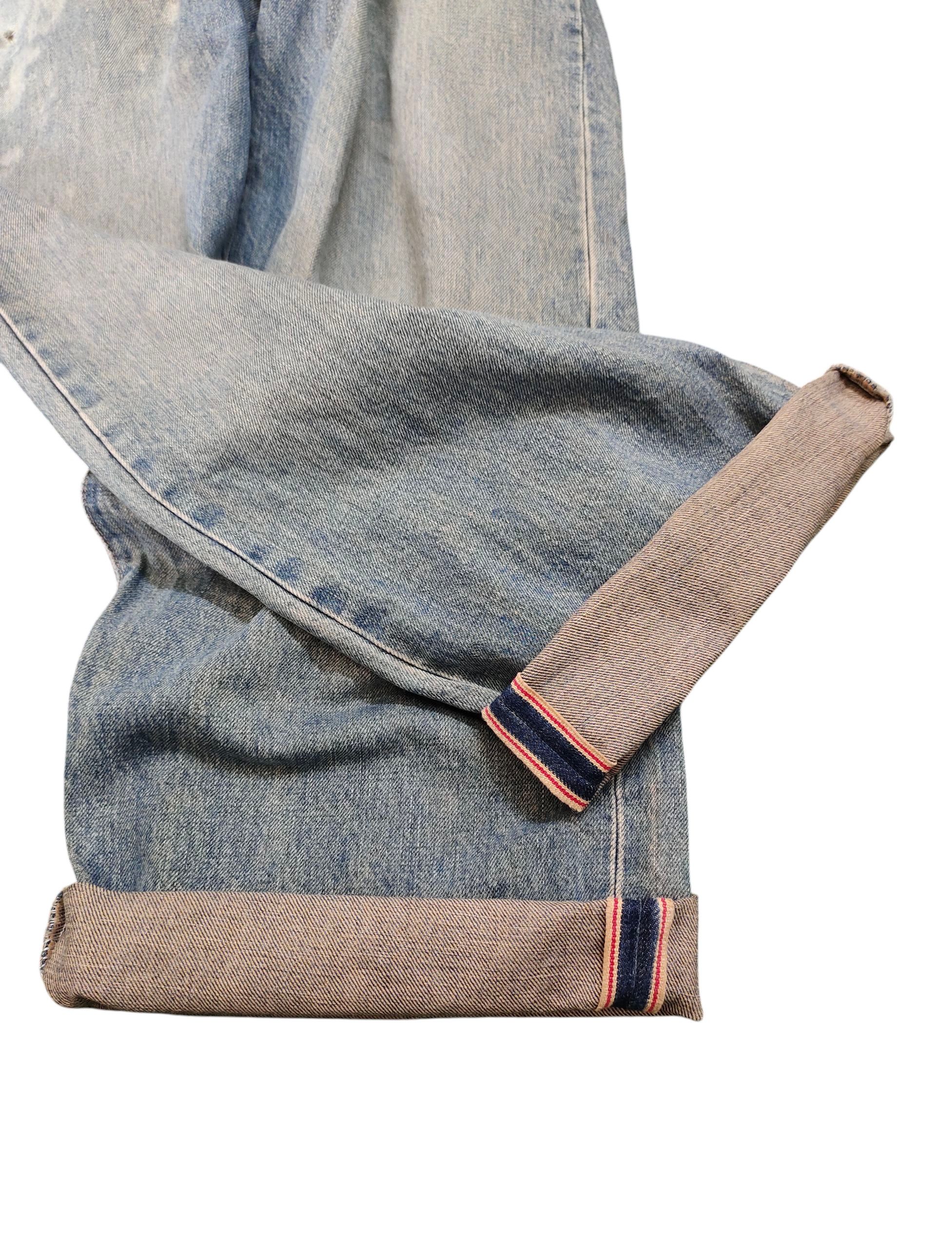 Kapital Vintage 90s Wrangler Selvedge Distress Wide Leg Denim Jeans Size US 30 / EU 46 - 18 Thumbnail