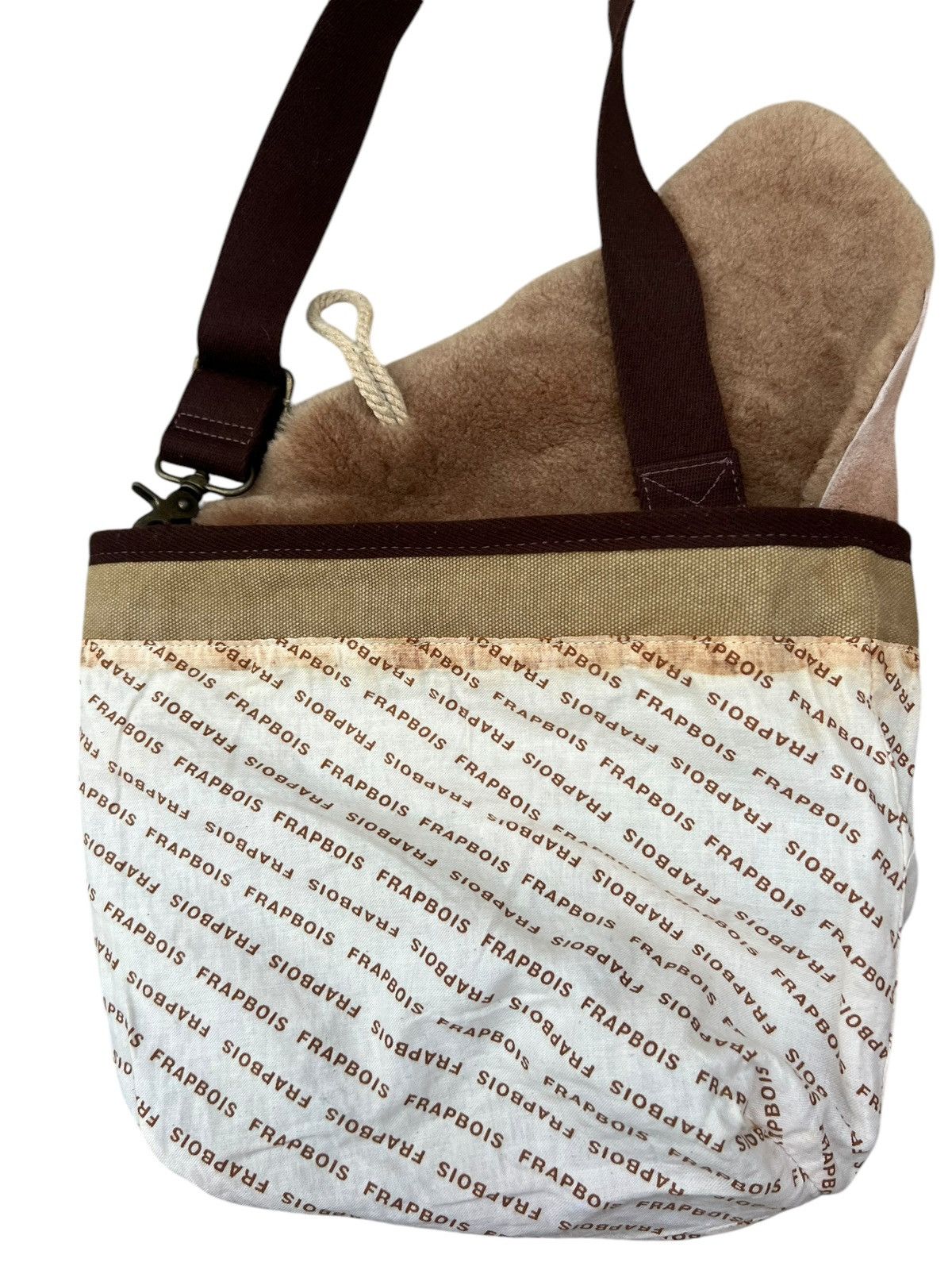 Frapbois Vintage Frapbois Japan Sheepskin Canvas Sling Bag Size ONE SIZE - 20 Thumbnail