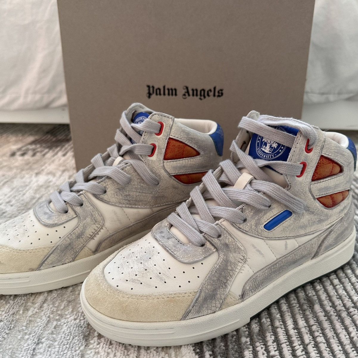 Brand New Palm Angels Hightop University Sneakers Size: 41