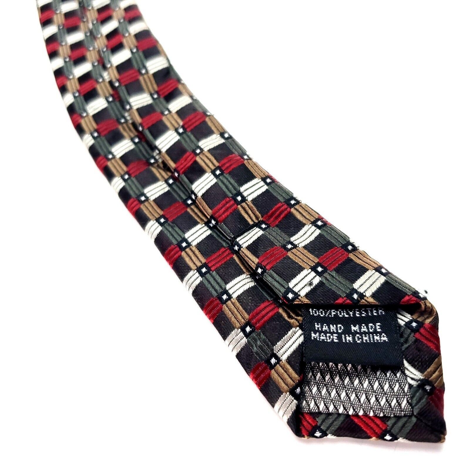 Haggar Haggar Multi Colored Polyester Tie Woven Graphic Check Size ONE SIZE - 5 Thumbnail