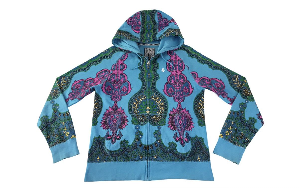Vintage × Volcom Vintage Sweater Volcom Overprint Art Zipper Hoodie Style Size US M / EU 48-50 / 2 - 1 Thumbnail