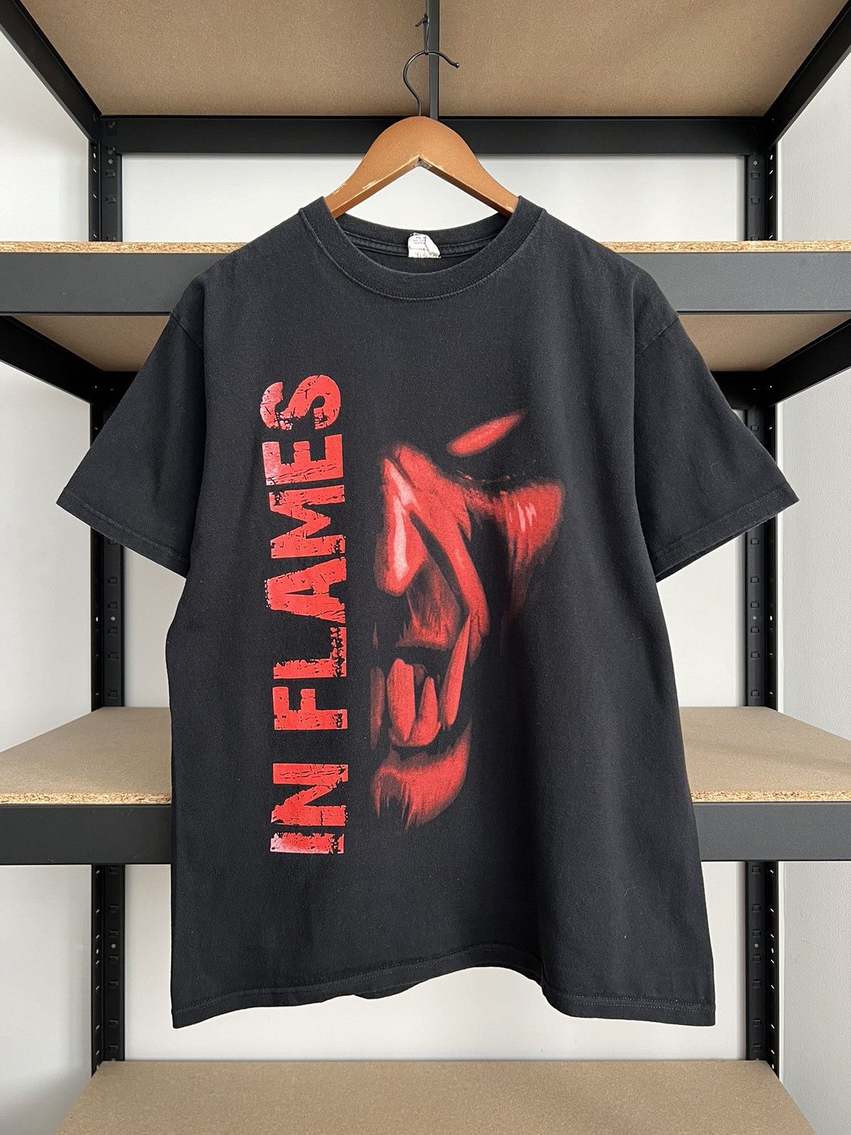 Band Tees Vintage 2000s In Flames Death Metal Band Black T-shirt Size US L / EU 52-54 / 3 - 1 Thumbnail