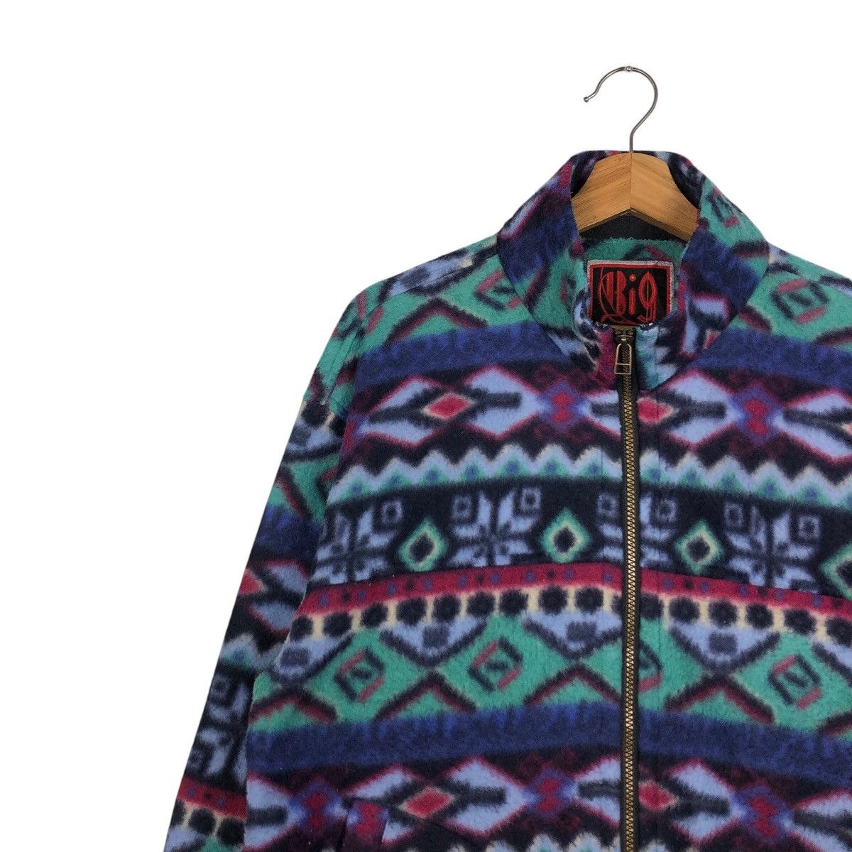 Japanese Brand 📌Vintage Navajo Fleece Half Zipper Jacket Big Field Size US L / EU 52-54 / 3 - 8 Thumbnail