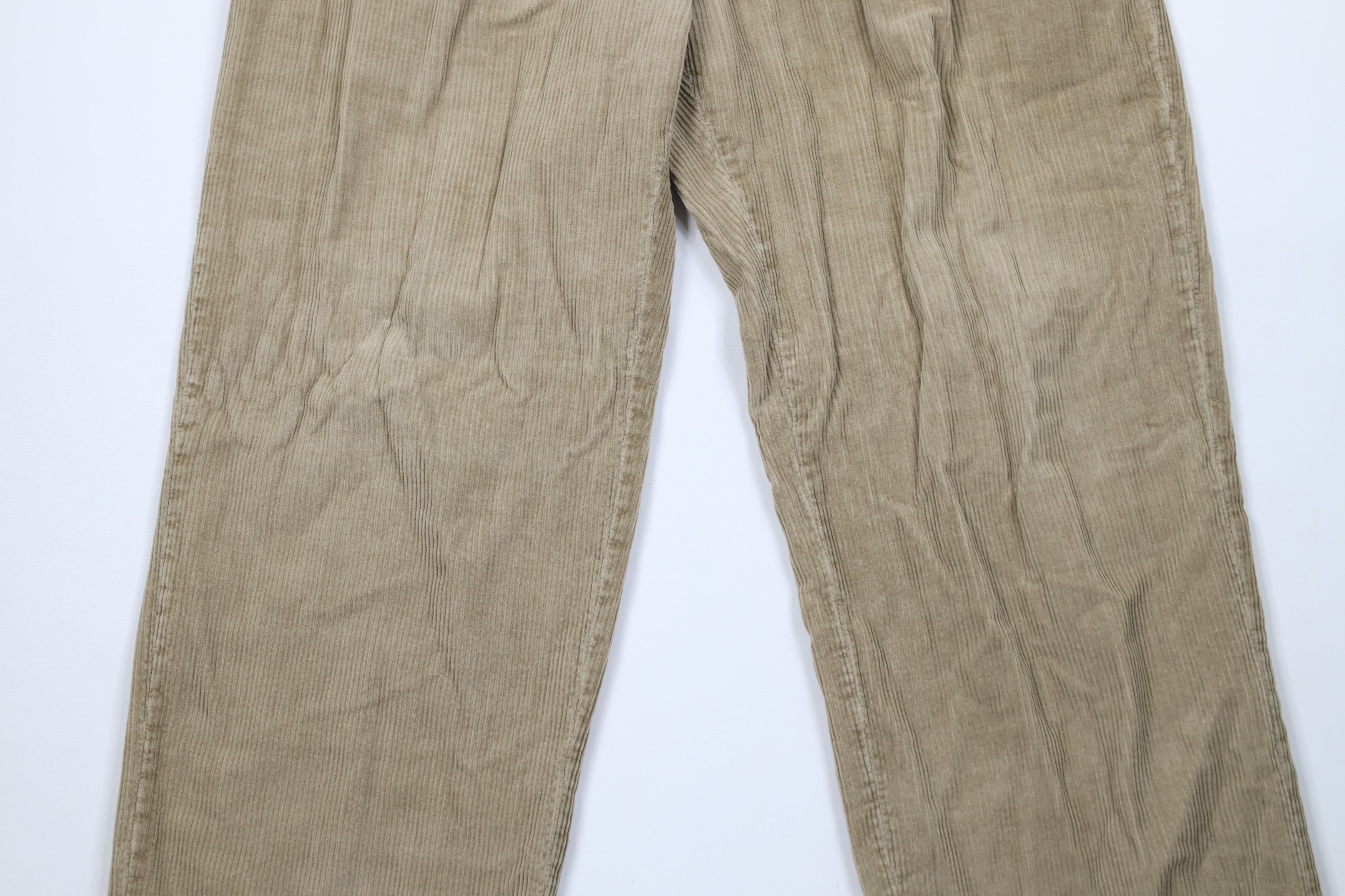 Nautica × Vintage Vintage 90s Nautica Wide Leg Corduroy Chino Pants Beige Size US 32 / EU 48 - 3 Thumbnail