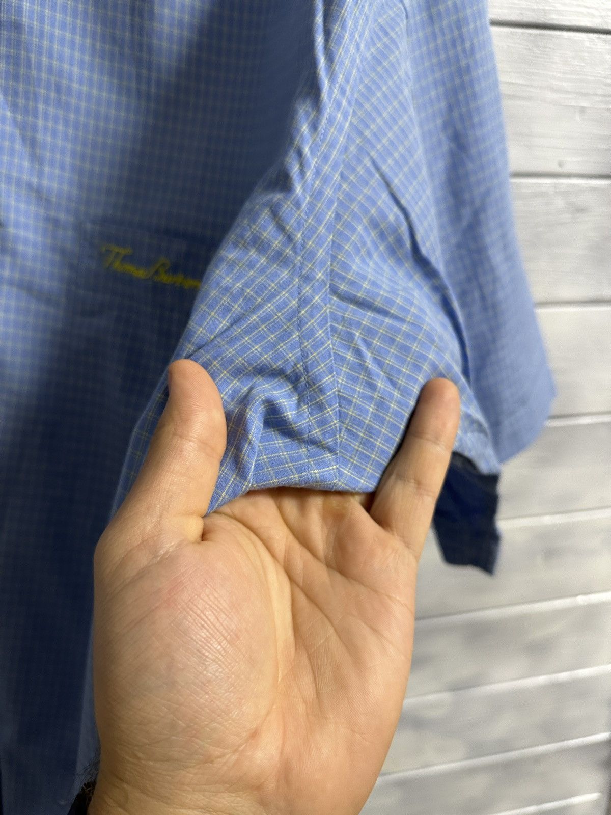 Burberry Rare Luxury Shirt Thomas Burberry Vintage Size L Size US L / EU 52-54 / 3 - 6 Thumbnail