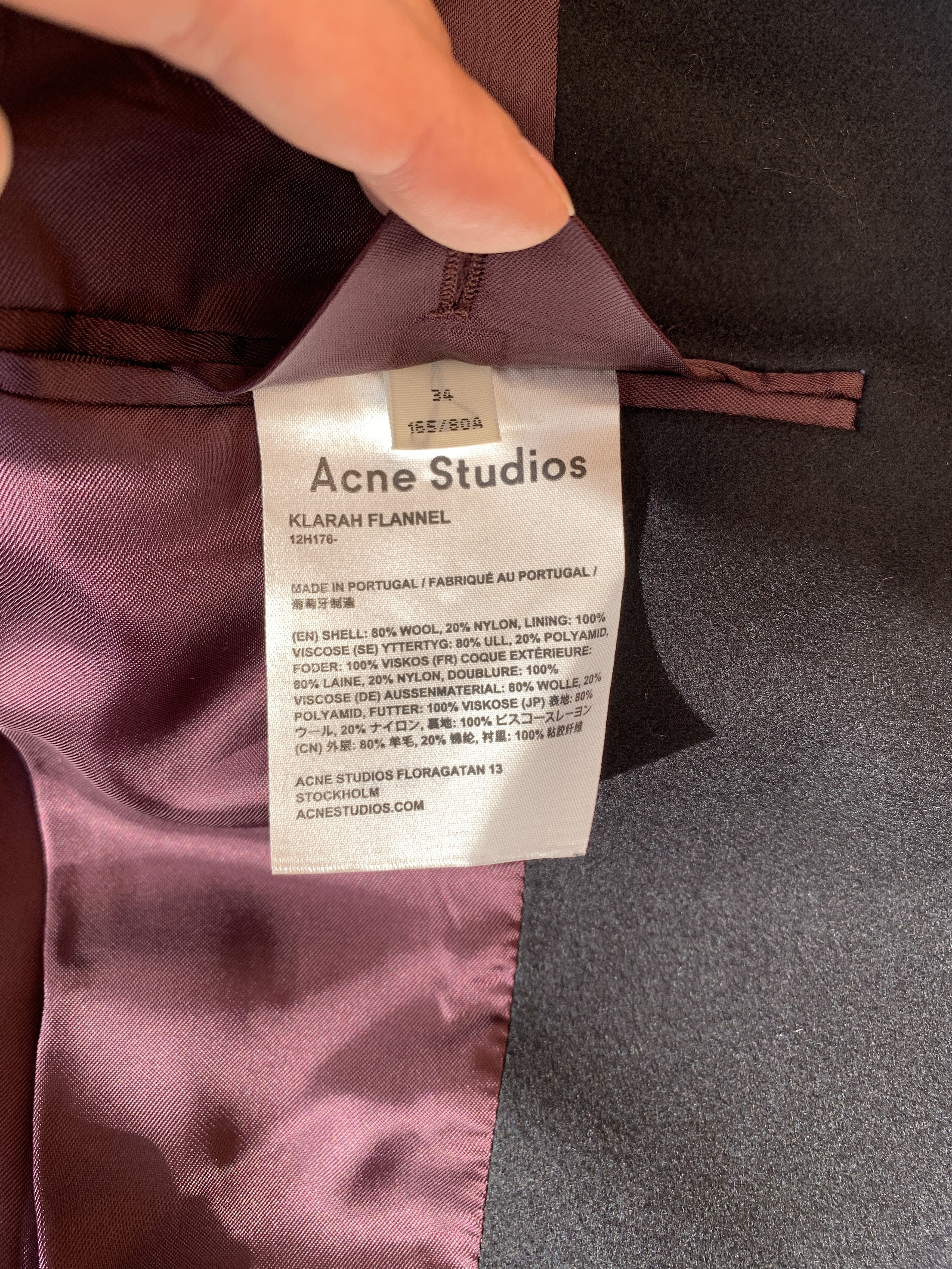 Acne Studios Acne Studios Klarah Flannel Wool Coat Size 34 Size S / US 4 / IT 40 - 6 Thumbnail