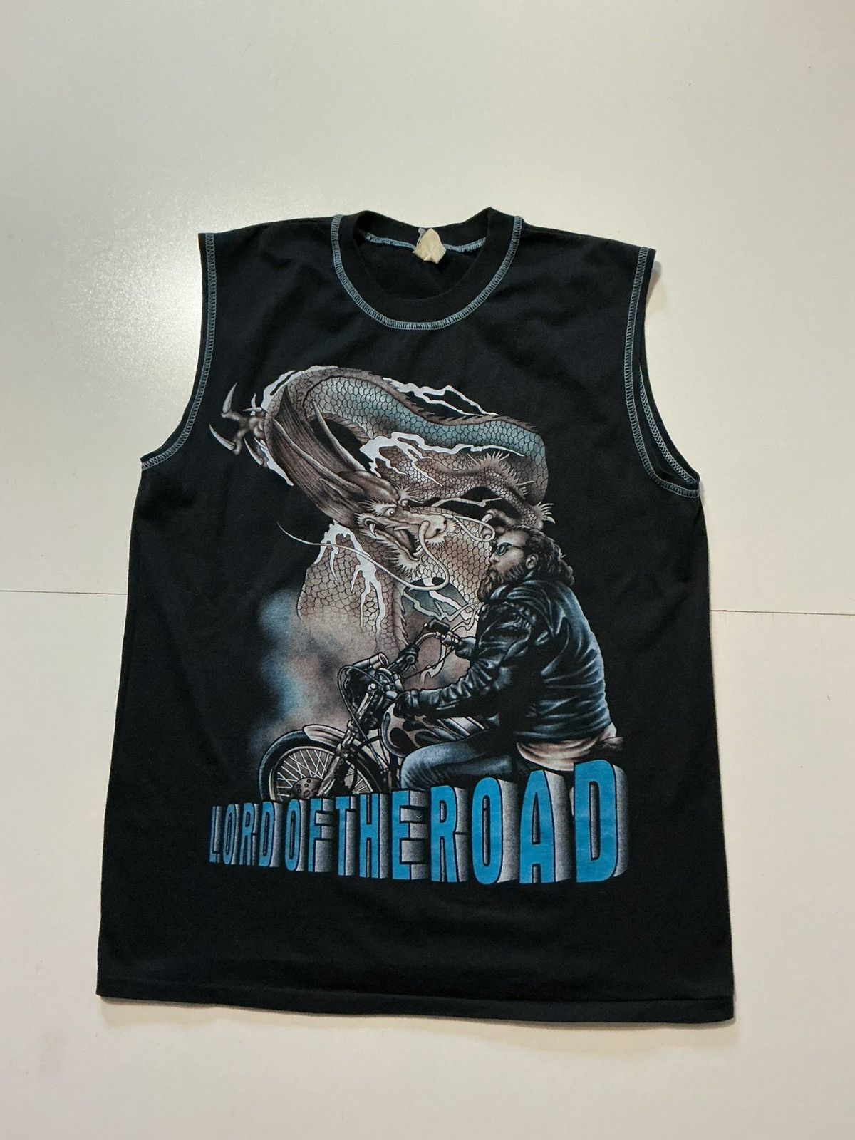 Vintage Vintage Lord Of The Road Motorcycle Biker Tank Top T-Shirt Size US S / EU 44-46 / 1 - 1 Thumbnail