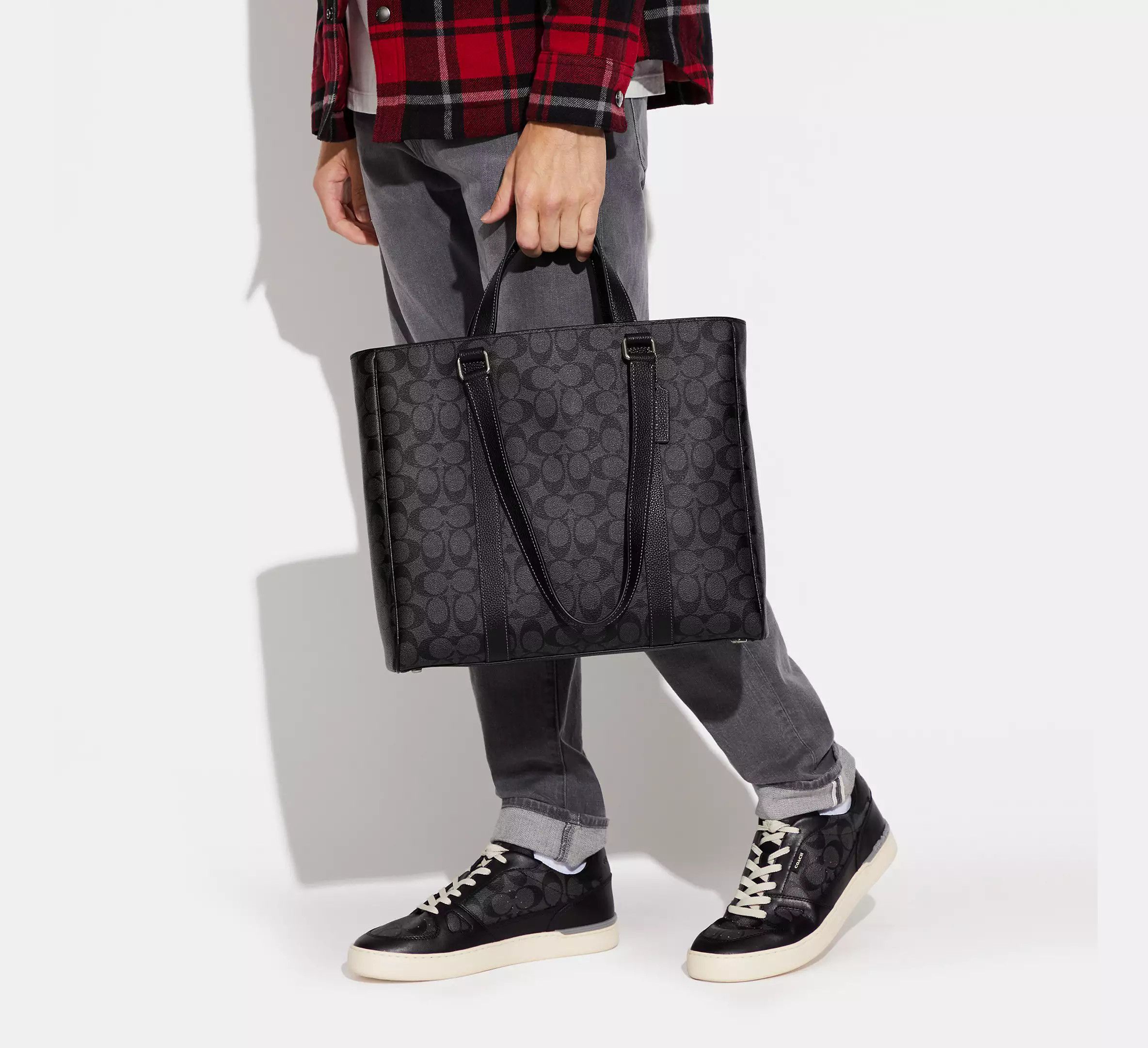 Coach Hudson Double Handle Tote Bag In Signature Canvas CB849 Size ONE SIZE - 8 Thumbnail