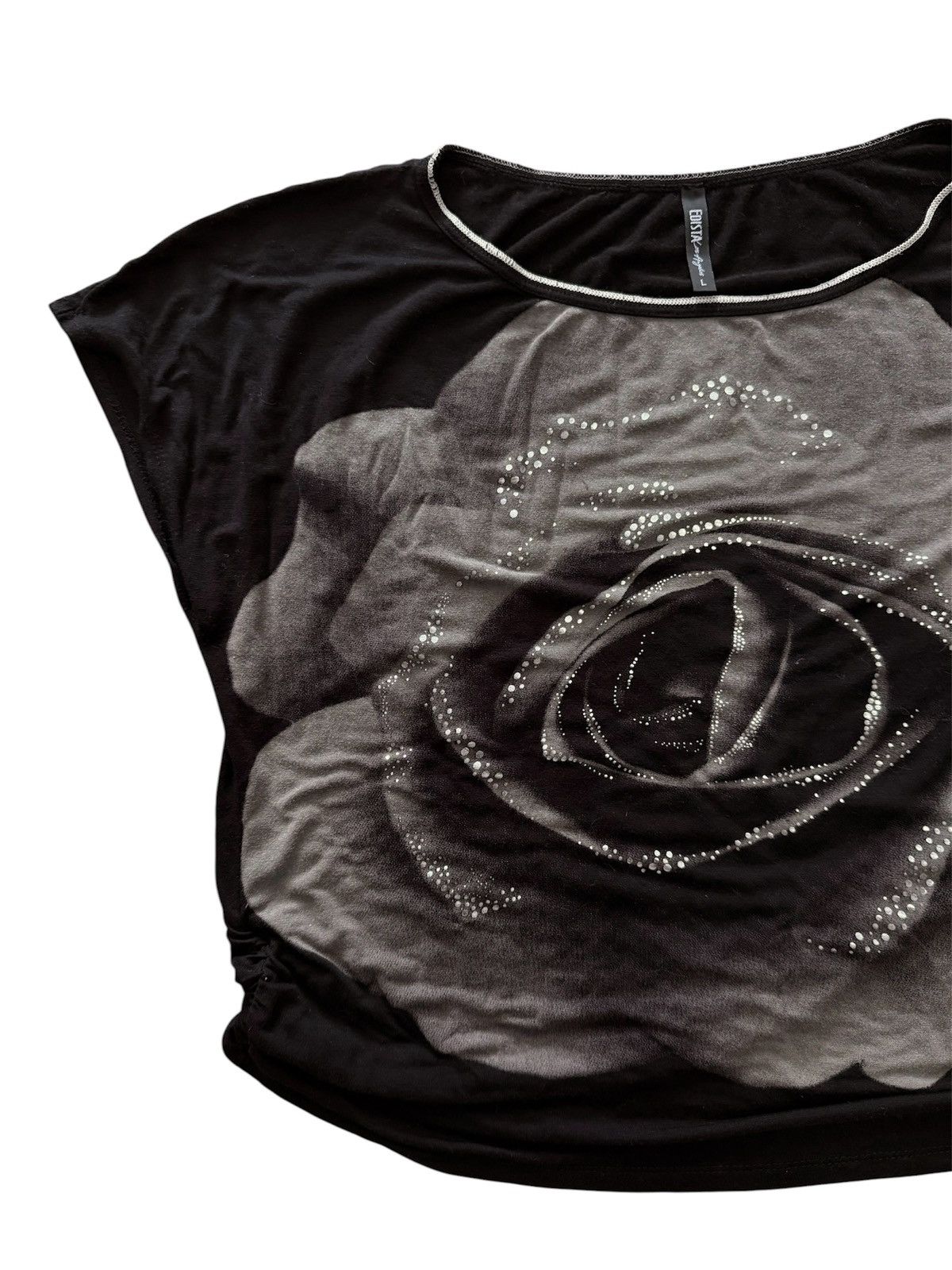 Vintage Y2K Rose Graphic Top Size L / US 10 / IT 46 - 2 Thumbnail