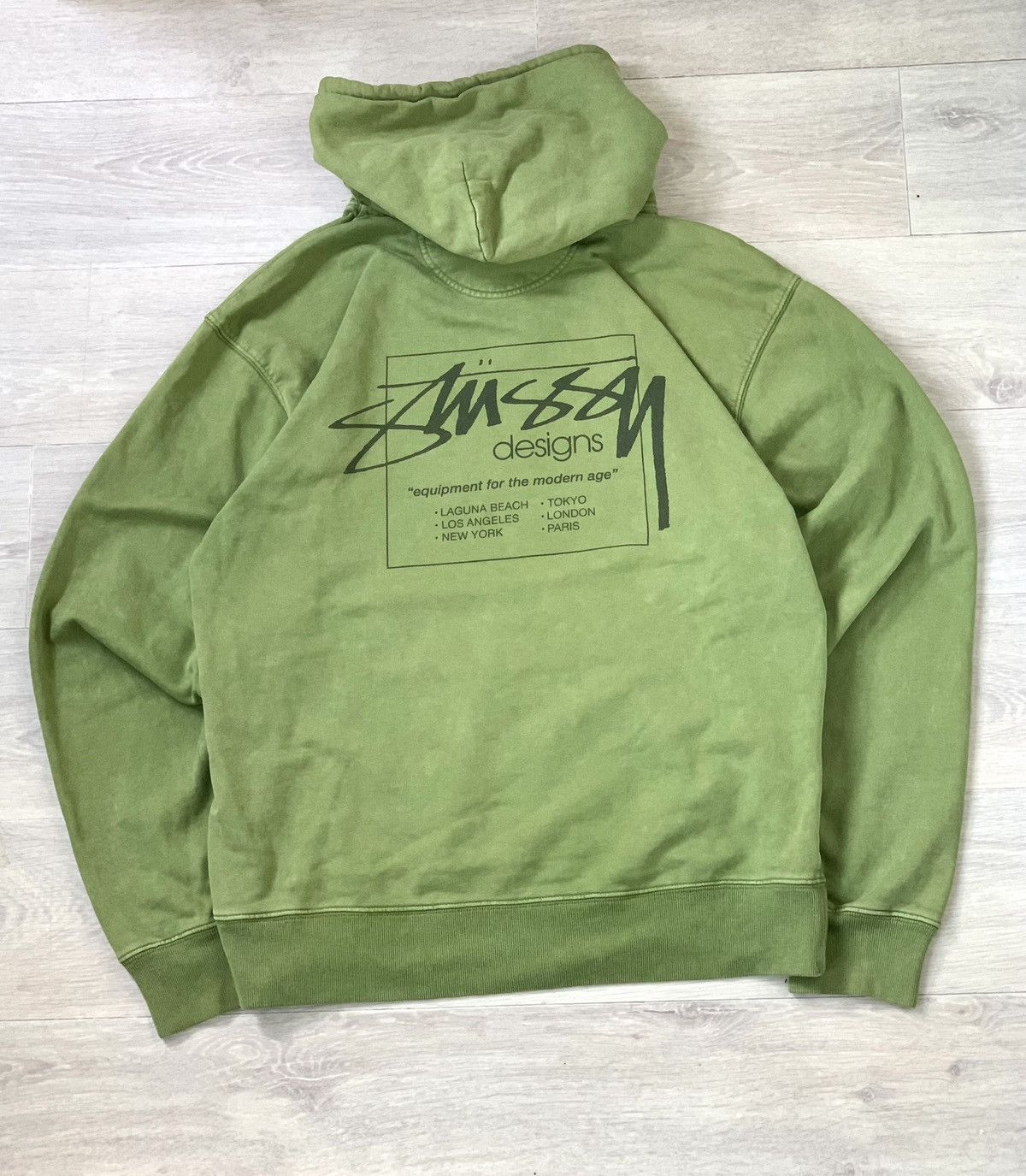 Stussy Stussy Dyed Designs Hoodie Green - Size L Size US L / EU 52-54 / 3 - 2 Thumbnail
