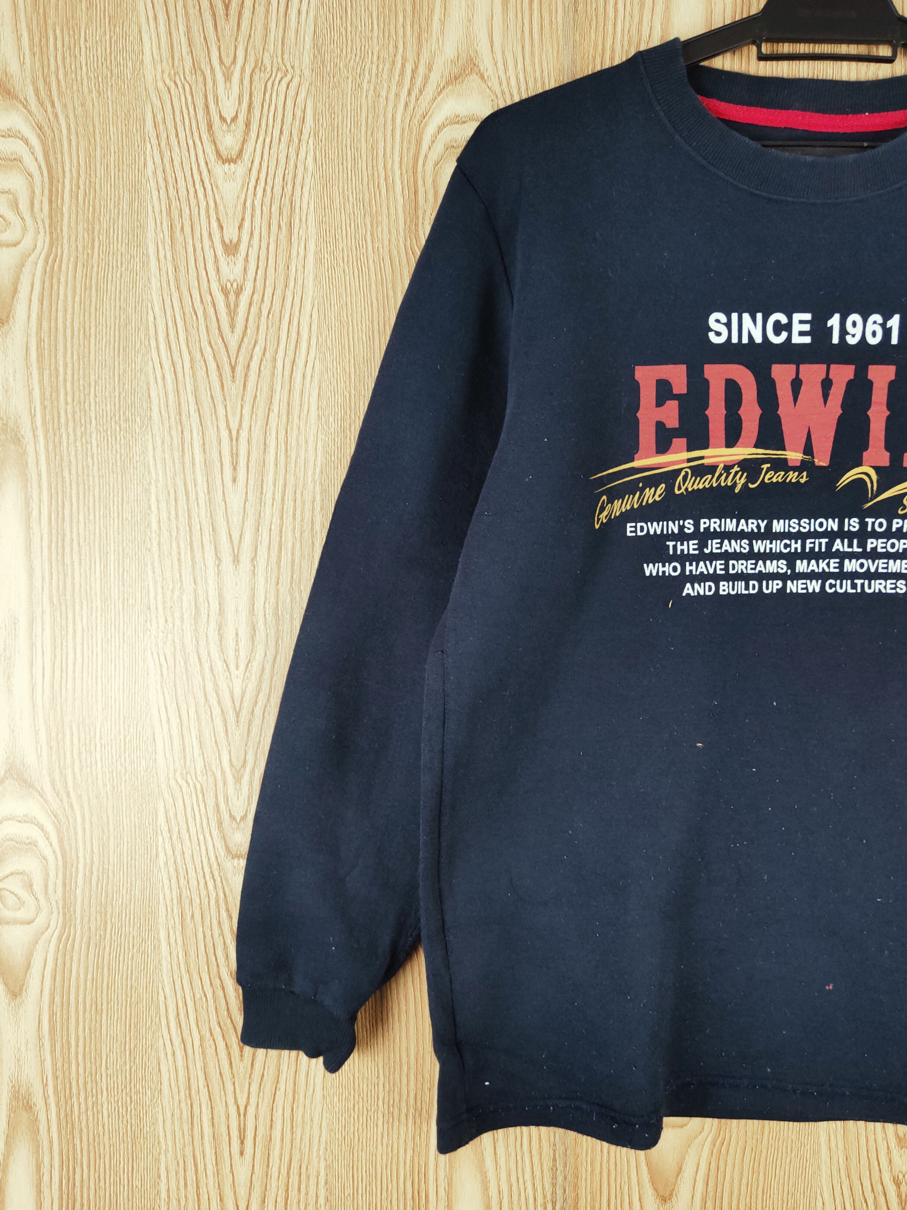 Edwin × Vintage Vintage 💥 Edwin Navy Sweatshirts Sweater Size US M / EU 48-50 / 2 - 4 Thumbnail