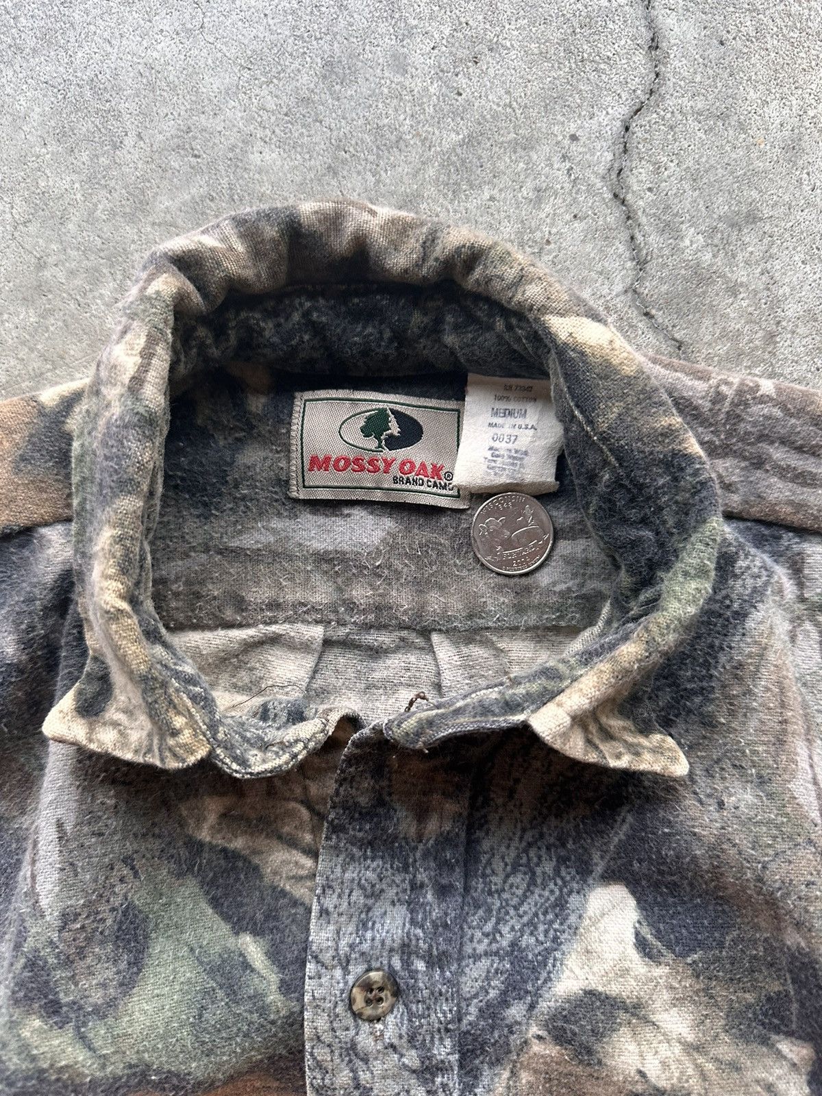 Mossy Oaks × Vintage 90s Mossy Oak Camo Cotton Button-Up Size US M / EU 48-50 / 2 - 2 Thumbnail