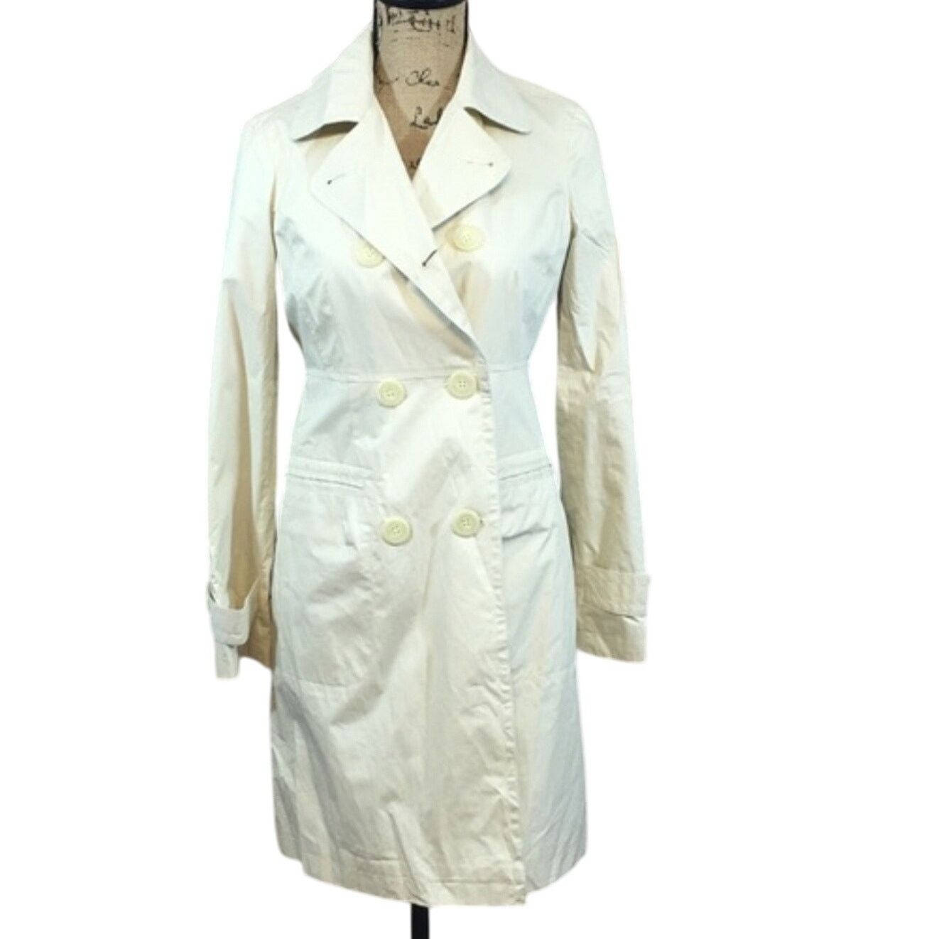 Vince NWT Vince Cream Fitted Utility Duster Jacket Sage Lining 6 Size M / US 6-8 / IT 42-44 - 1 Thumbnail