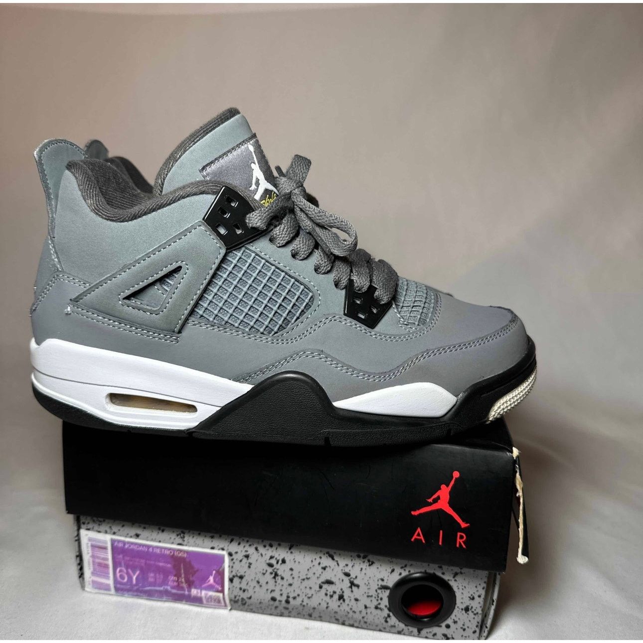 Jordan Brand × Nike Size 6 Nike Air Jordan 4 Retro GS Cool Grey 2019 Men's Shoes Size US 6 / EU 39 - 1 Thumbnail