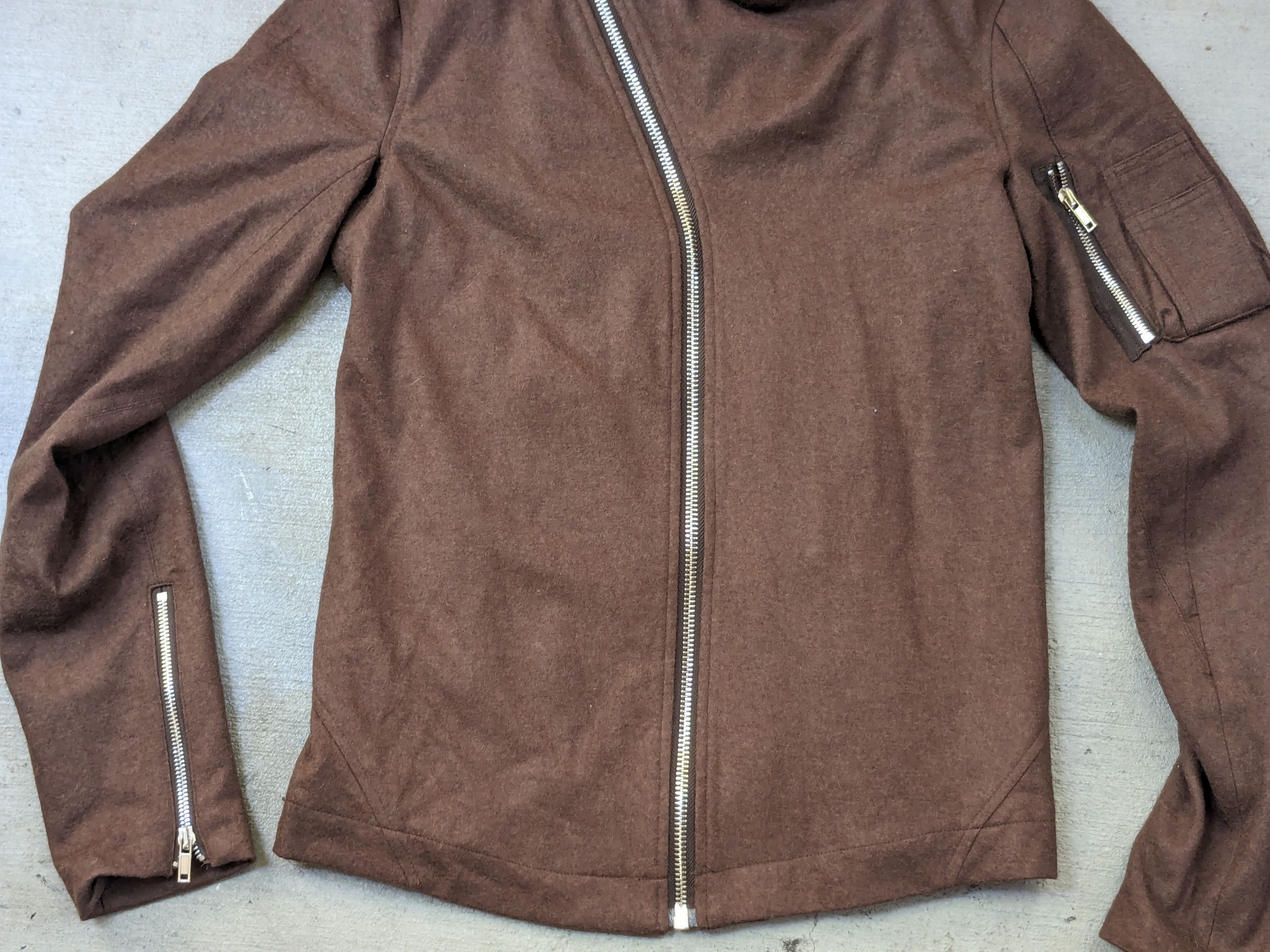 Rick Owens Rick Owens Globa Jacket Wool Medium Zip Up Asymmetrical Zip Size US M / EU 48-50 / 2 - 6 Thumbnail