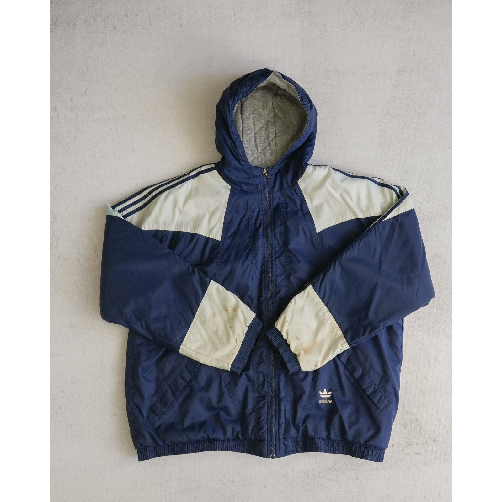 Adidas Vintage 90s Adidas Blue Insulated Jacket - Men's 2XL Size US XXL / EU 58 / 5 - 1 Thumbnail