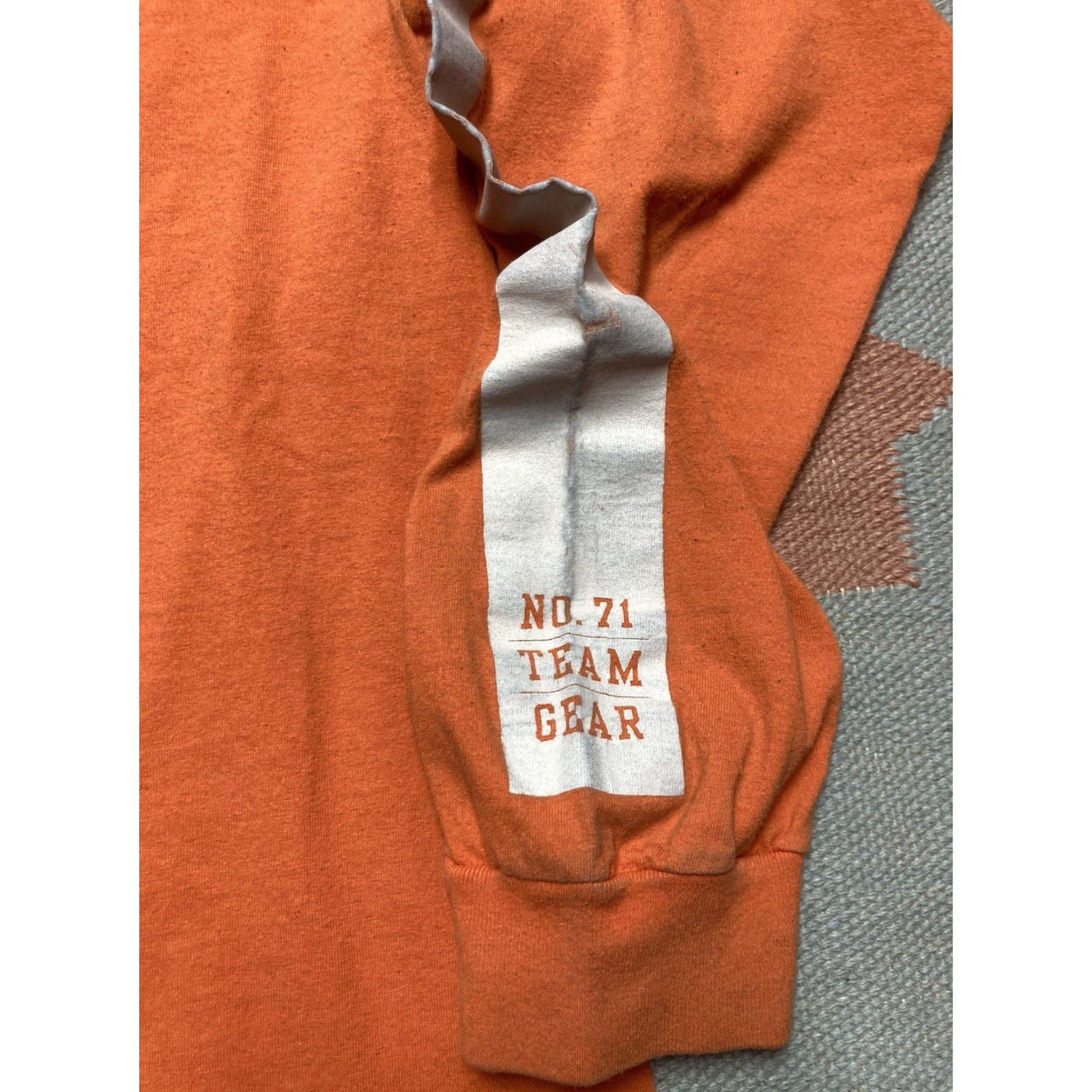 Nike VINTAGE Nike Athletic Department T-Shirt Long Sleeve Adult Medium Orange Mens Shirt Size US M / EU 48-50 / 2 - 5 Thumbnail