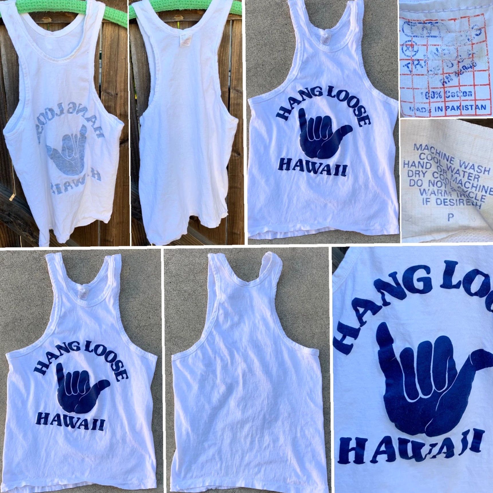Vintage VINTAGE Hang Loose Hawaii tank top 1980s muscle beach gym style XL runs small Transtees White Cotton Unisex Graphic Tee Hawaii 1980s Size US XL / EU 56 / 4 - 5 Thumbnail