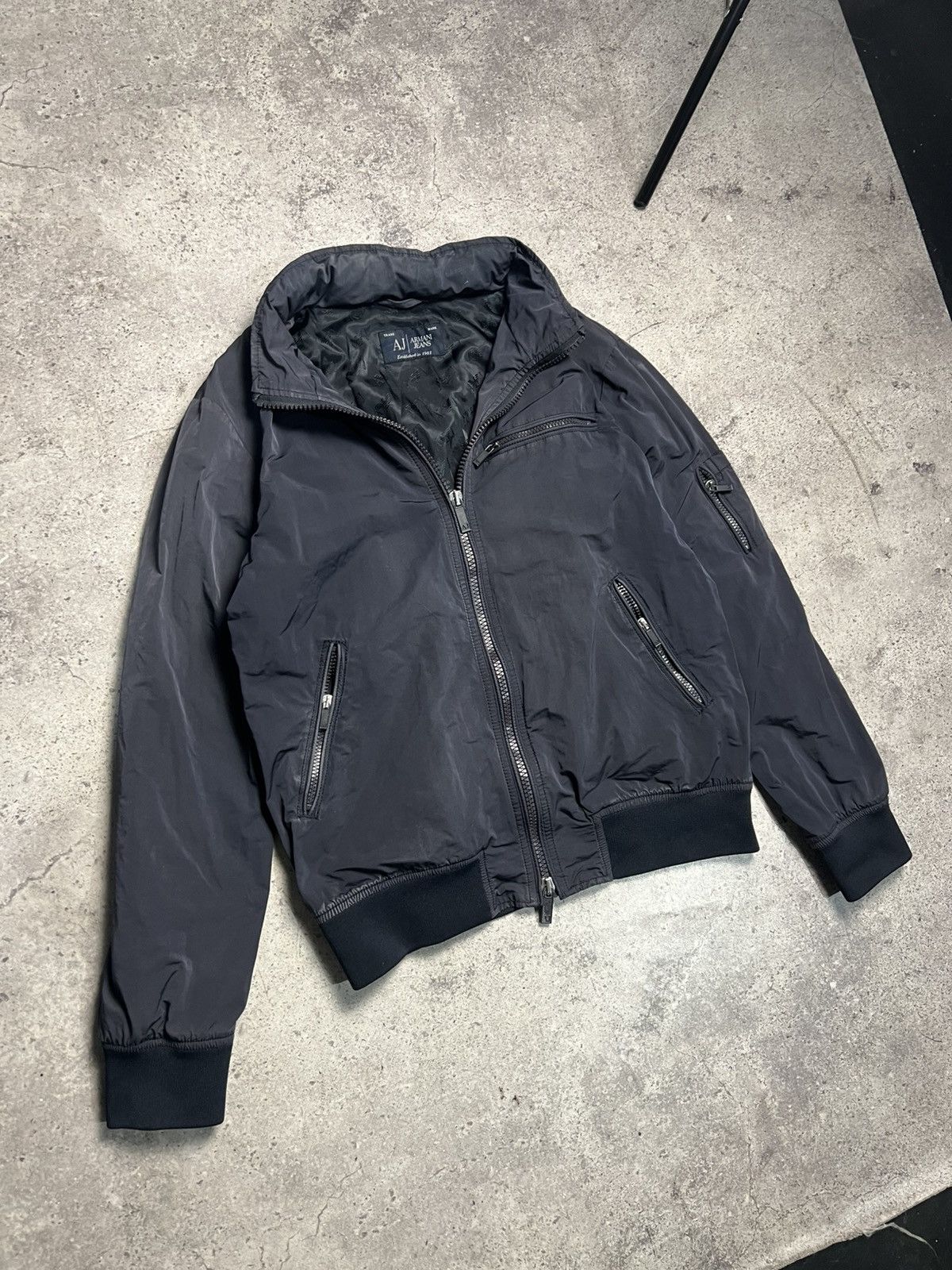 Armani Armani nylon bomber Jacket Navy blue Size US L / EU 52-54 / 3 - 1 Thumbnail