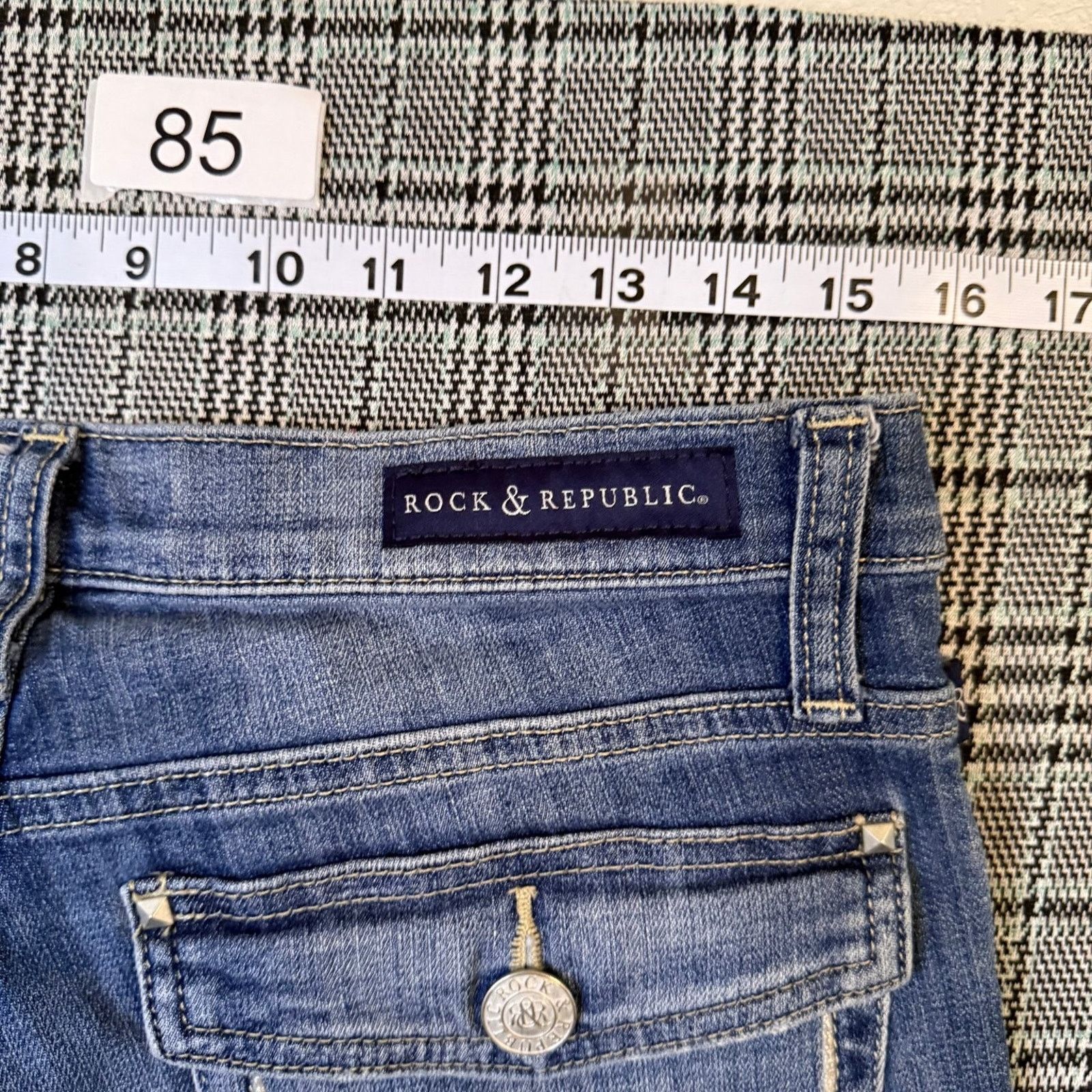 Rock & Republic Rock & Republic Women's Jeans Light Blue Denim Kendall 8 Size 30" / US 8 / IT 44 - 2 Thumbnail