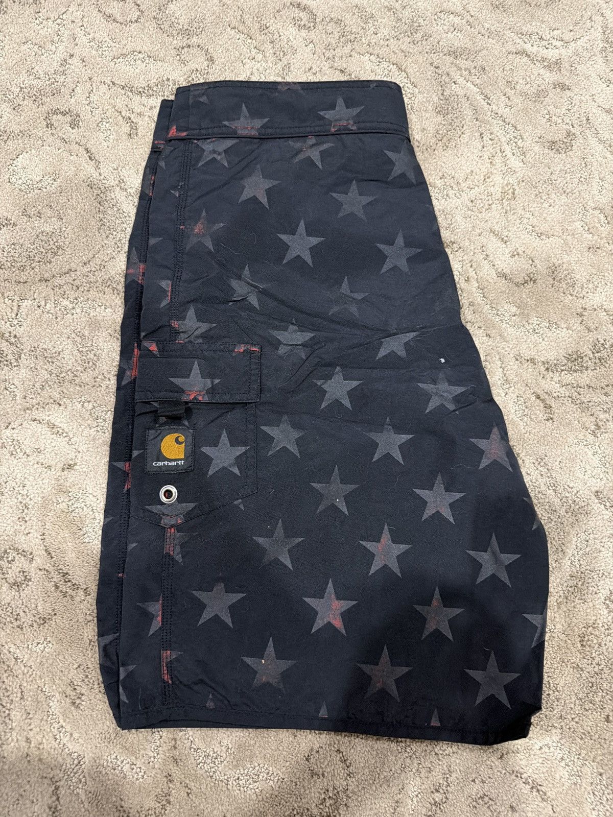 Carhartt Carhartt black stars swim shorts Size US 30 / EU 46 - 1 Thumbnail