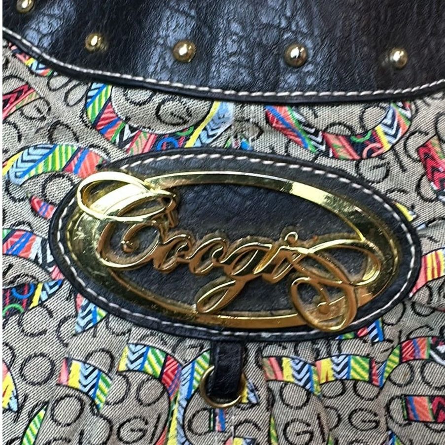 Coogi Coogi y2k 90s Handbag Linen Leather Trim Logo Shoulder Bag Size ONE SIZE - 2 Thumbnail