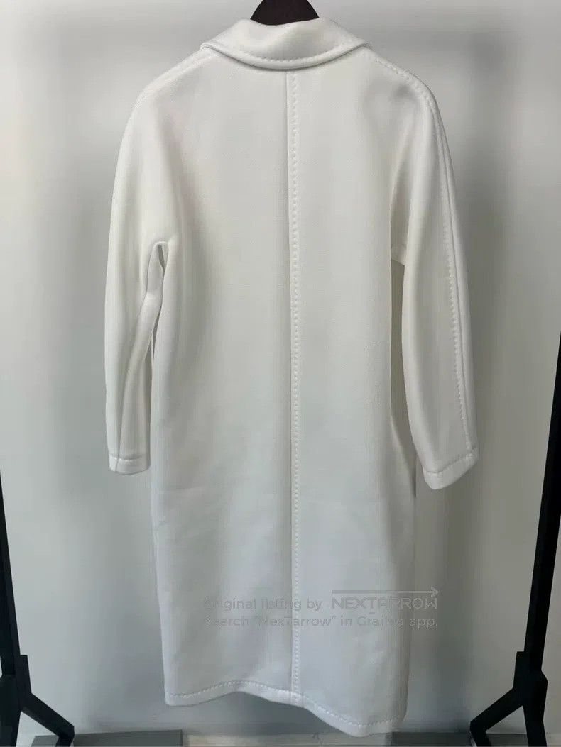Max Mara Max Mara Pure White Overcoat Size S / US 4 / IT 40 - 2 Thumbnail