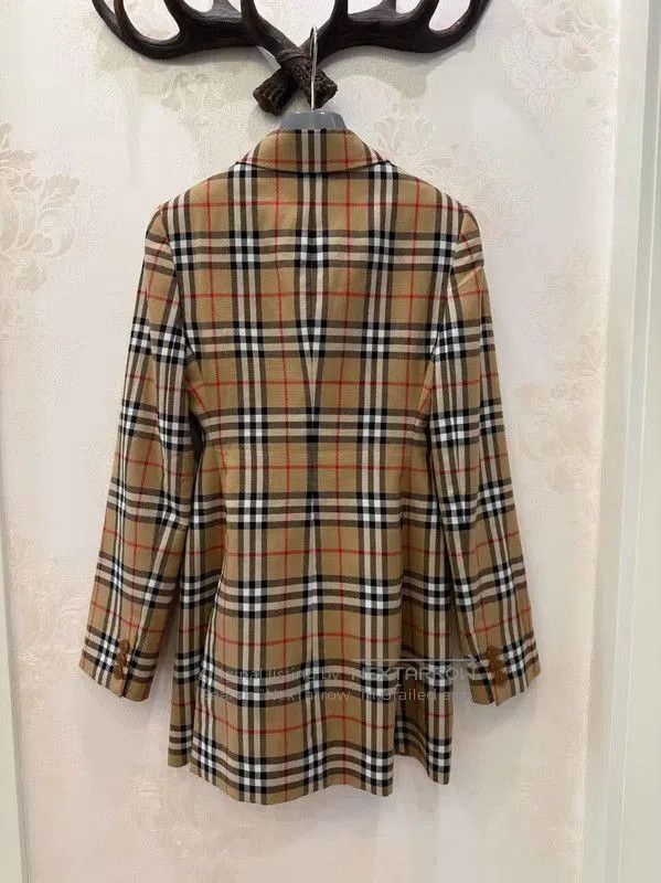Burberry Burberry Brown Wool Check Double-Breasted Trench Coat. Size S / US 4 / IT 40 - 1 Thumbnail
