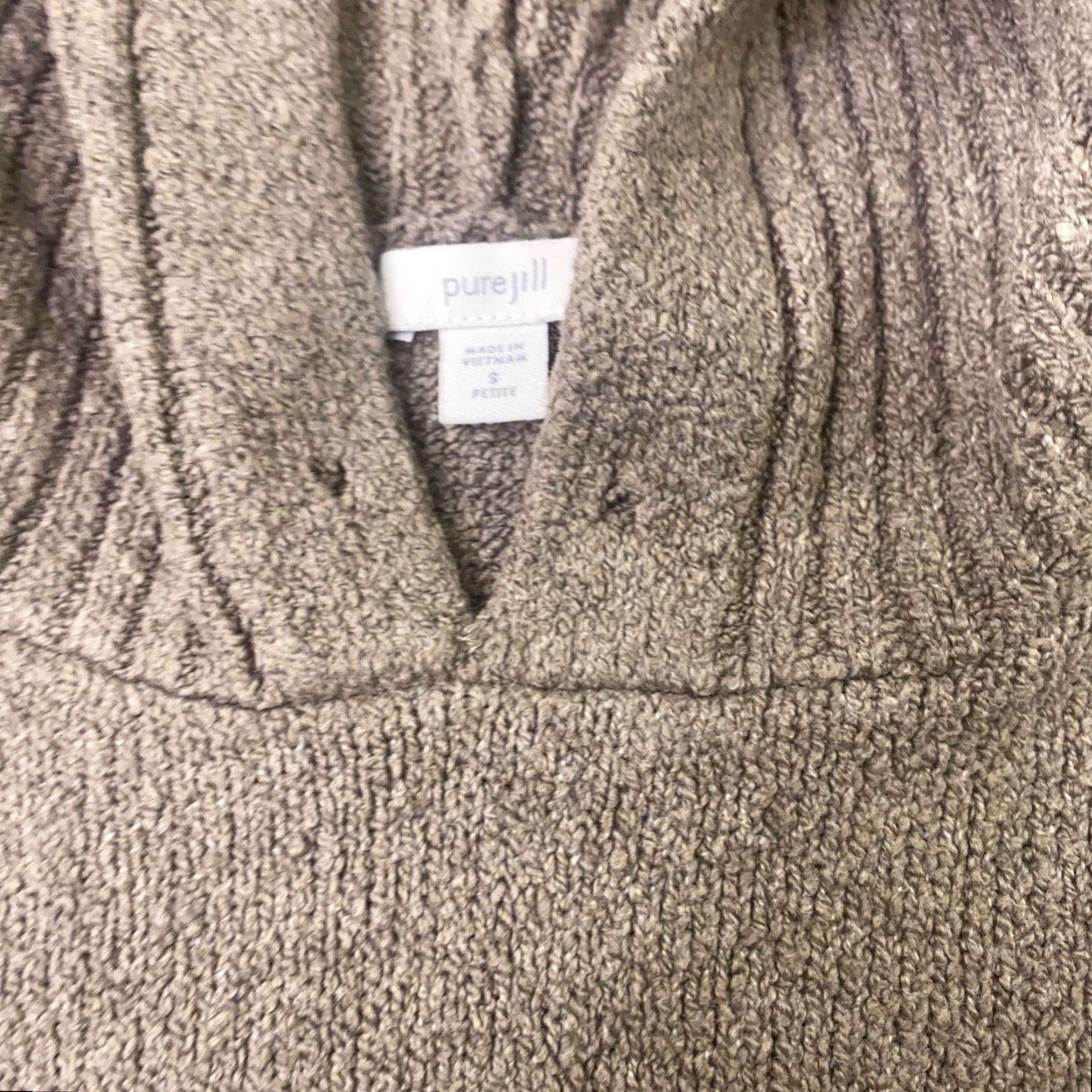 Vintage VINTAGE Pure Jill Womens Hoodie Small Petite Brown Pullover Hoodie PS Petite Brown Pullover Womens, Brown, Long Sleeve, Knit Hoodie, 90s/2000s Theme Size S / US 4 / IT 40 - 5 Thumbnail