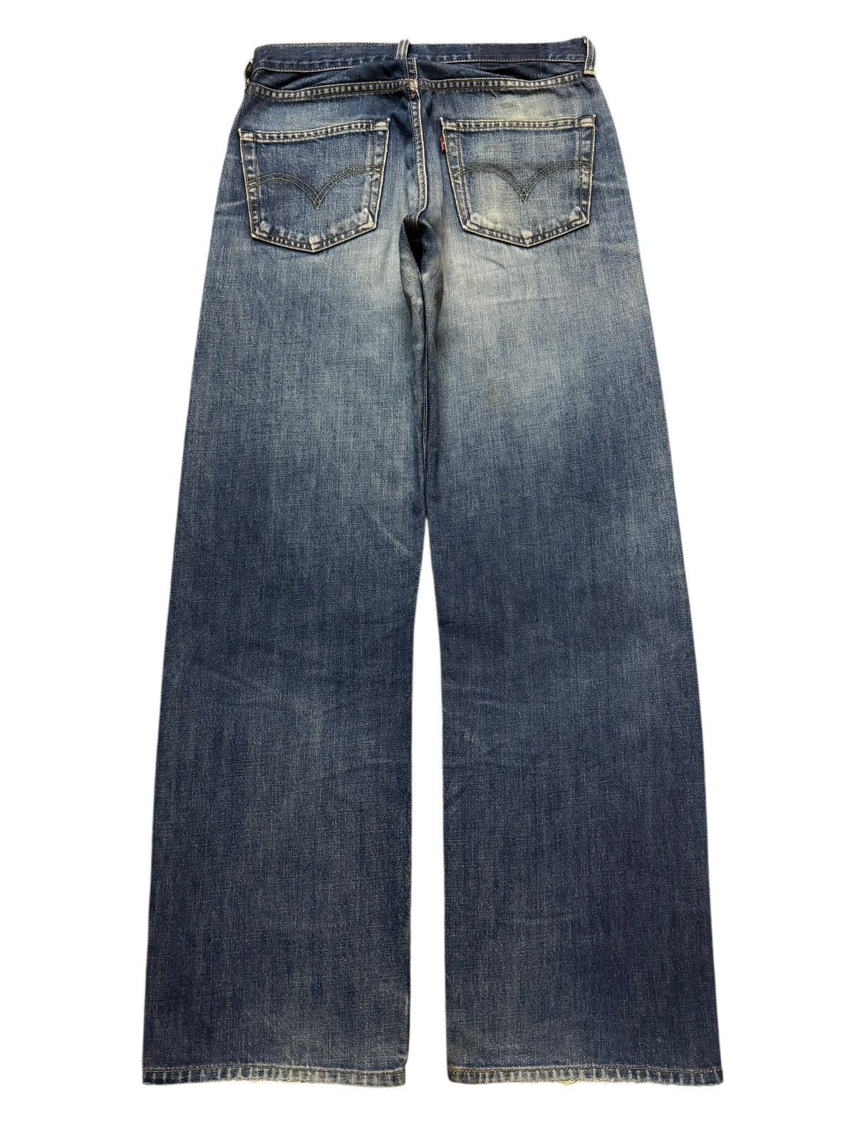 Levi's Vintage 80s Levis 503 Blue Faded Wash Distressed Wide Leg Size US 30 / EU 46 - 2 Thumbnail