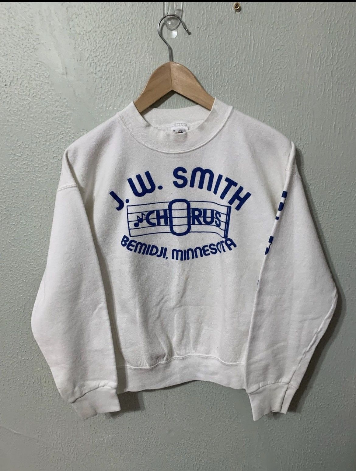 Fruit Of The Loom Fruit Of The Loom white and blue vintage Sweatshirt Size US XS / EU 42 / 0 - 1 Thumbnail