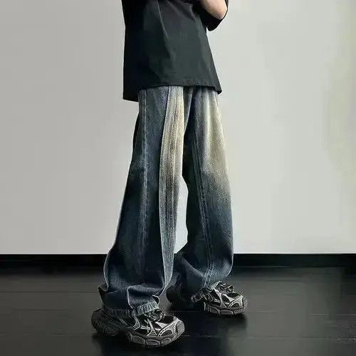 Japanese Brand Wide Leg Jeans Baggy Y2k Washed Size US 32 / EU 48 - 5 Thumbnail