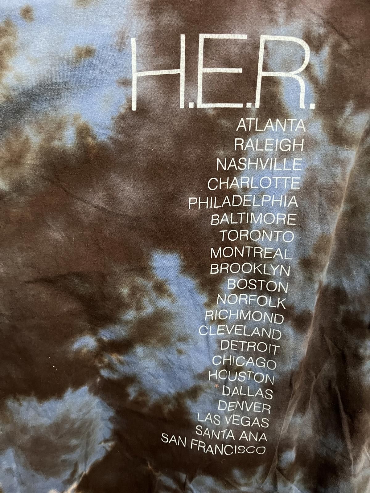 Designer H.E.R. Tour T-shirt Tie-Dye Shirt When we goin' slide? 3XL Size US XXL / EU 58 / 5 - 5 Thumbnail