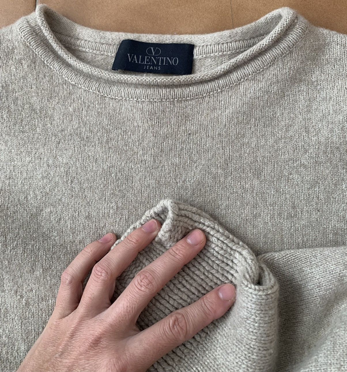 Valentino Valentino Beige Chunky Knit – Cashmere, Angora & Wool Blend Size S / US 4 / IT 40 - 11 Thumbnail