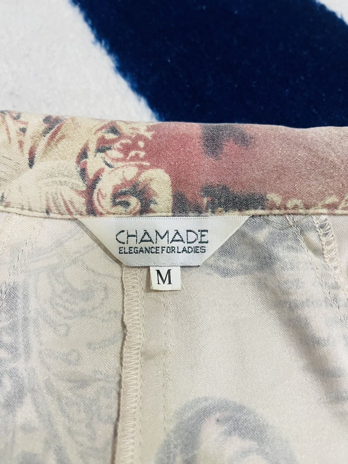 Japanese Brand Chamade Full Print Button Up Jacket (17) Size M / US 6-8 / IT 42-44 - 4 Thumbnail
