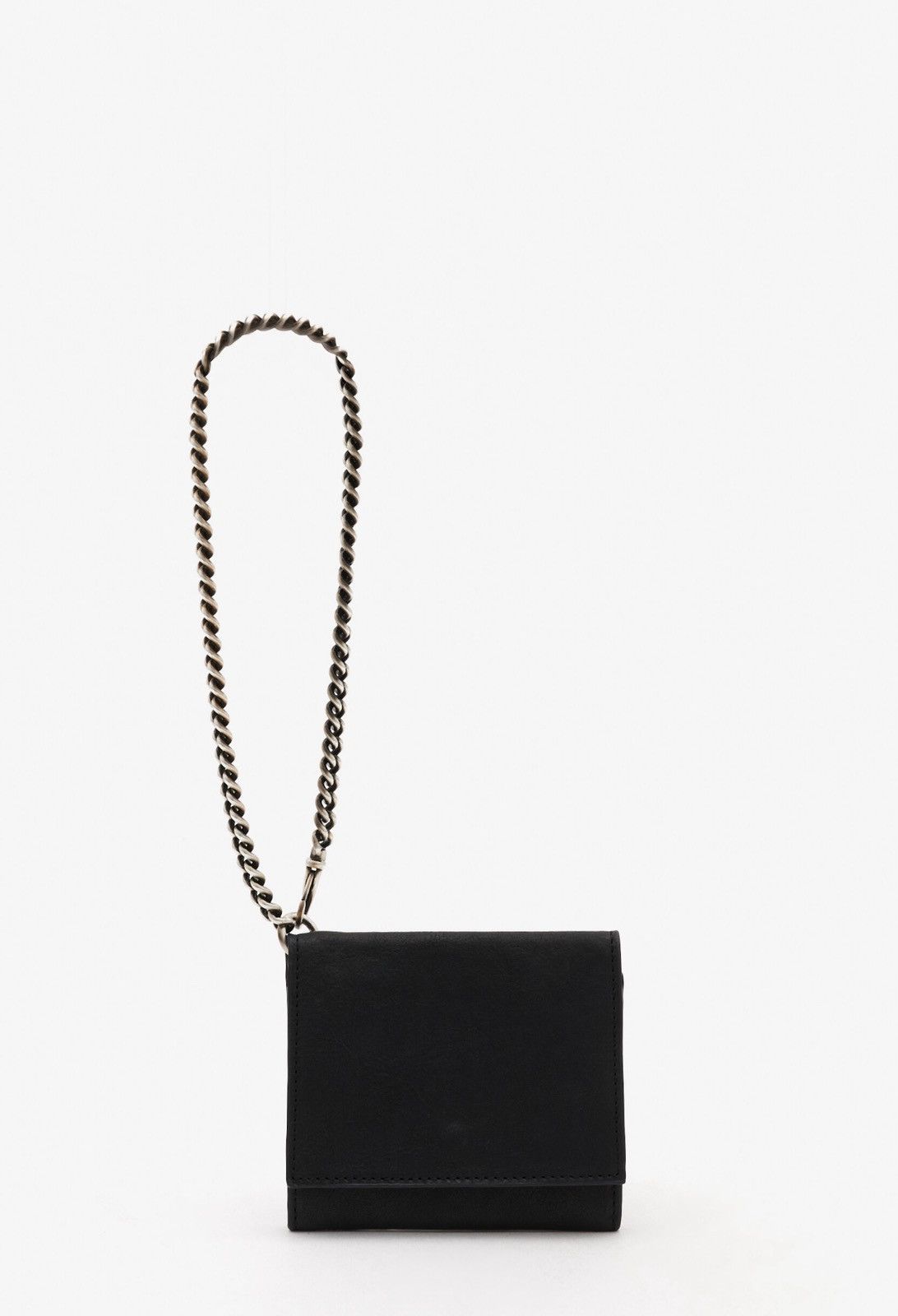 Last Ann Demeulemeester Black Chain Leather Wallet