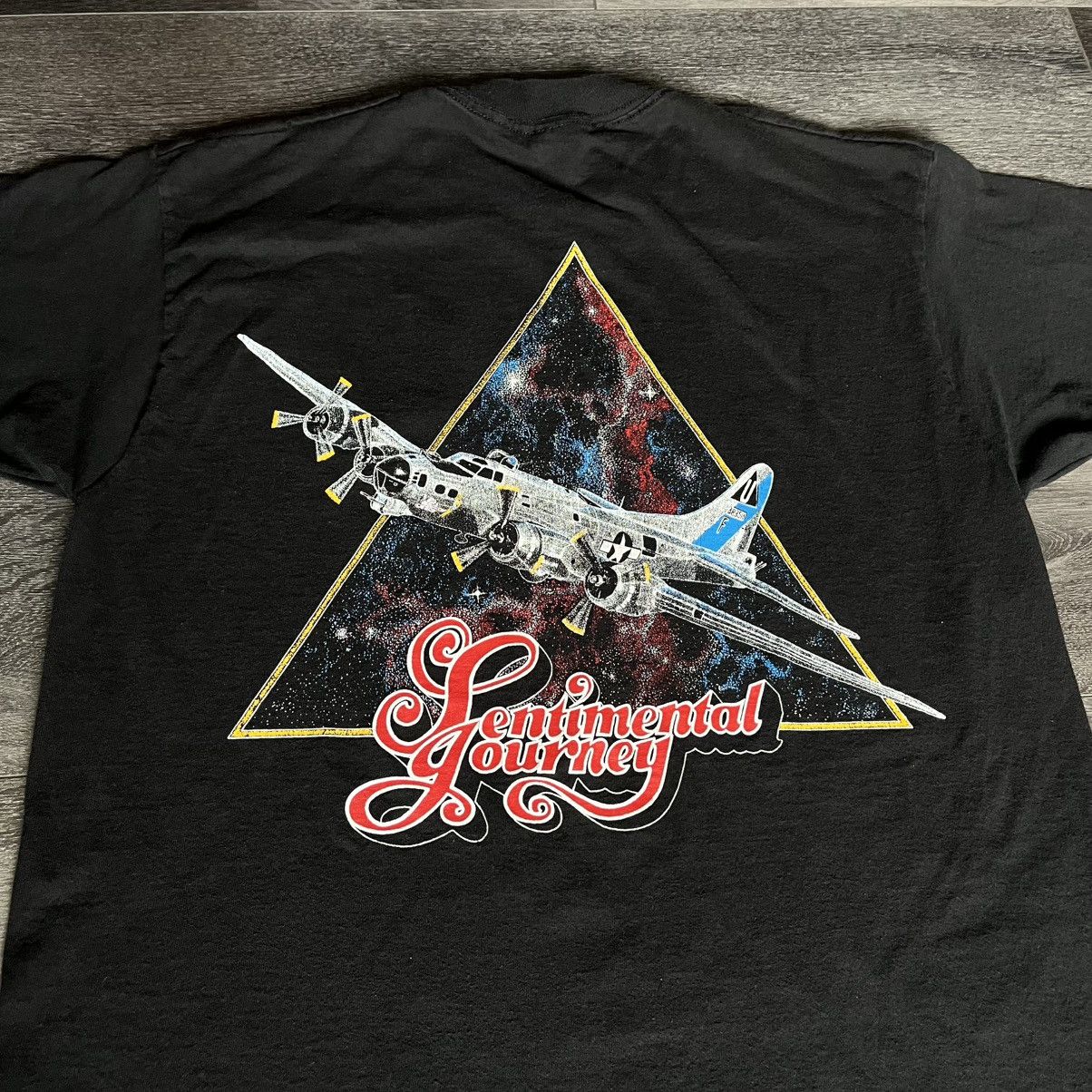 Vintage Vintage 90s Sentimental Journey Airplane Jet Graphic T Shirt Size US L / EU 52-54 / 3 - 1 Thumbnail