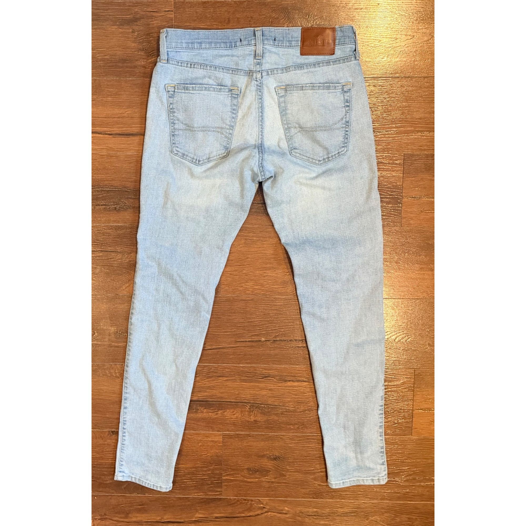 Hollister Hollister Super Skinny Light Wash Blue Jeans Mens Size 32 x Size US 32 / EU 48 - 10 Thumbnail