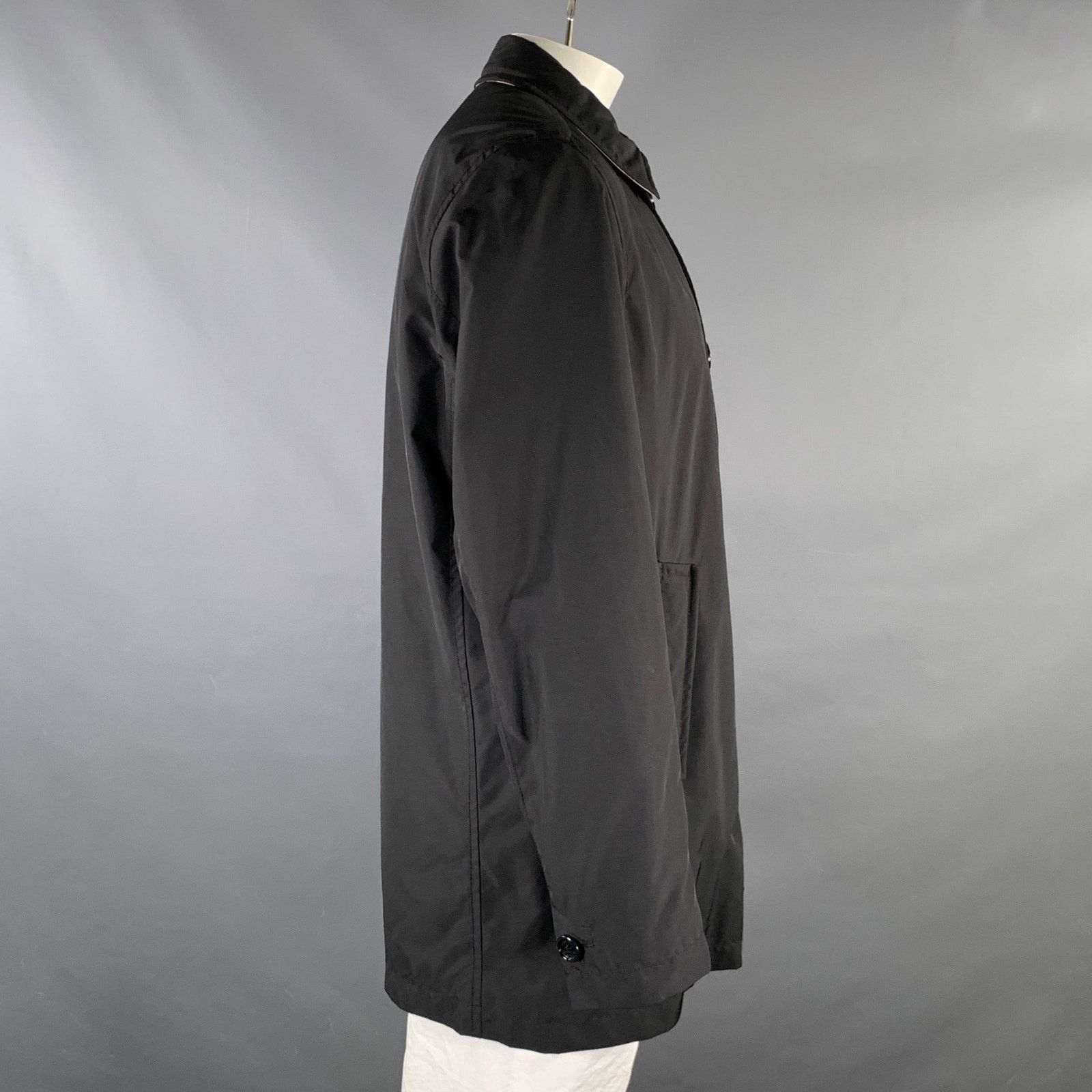 Burberry BURBERRY LONDON Size XL Black Polyamide blend Overcoat Coat Size US XL / EU 56 / 4 - 2 Thumbnail