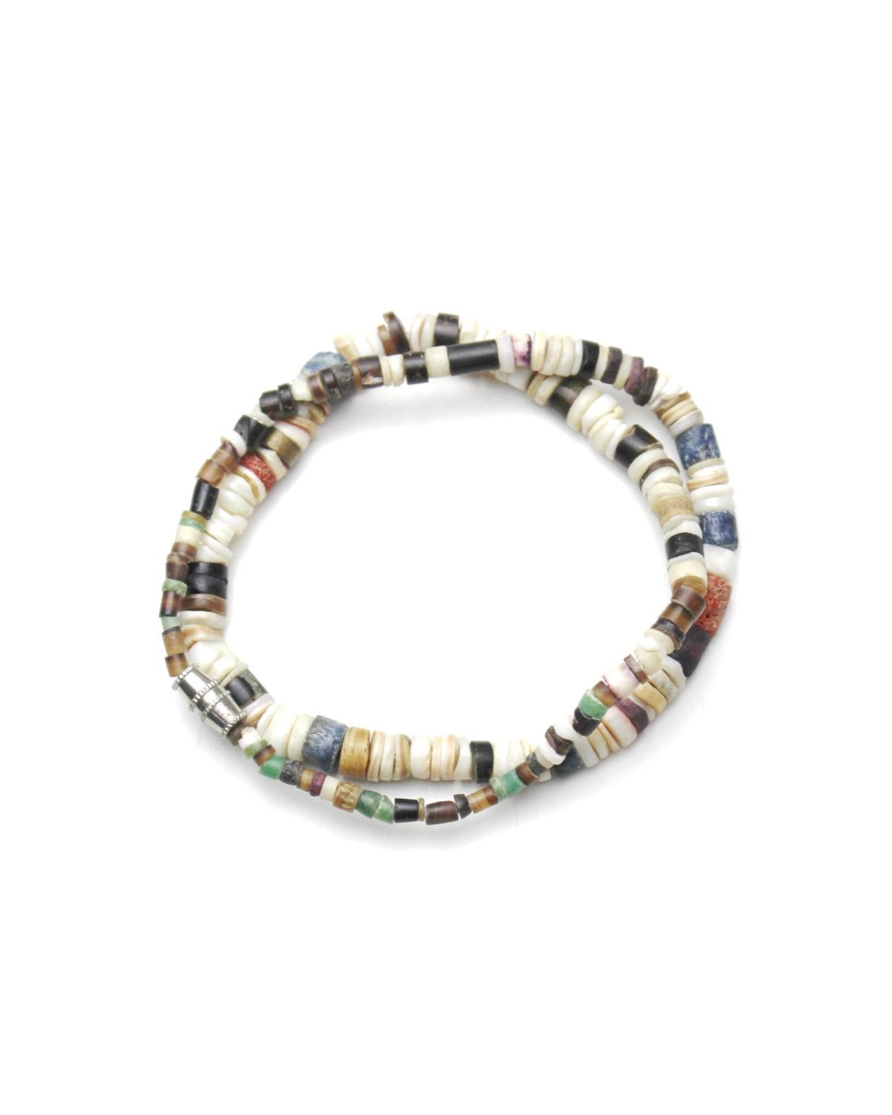Vintage 2000S JAPANESE MADE CORAL SHELL HEISHI BEAD BRACELET Size ONE SIZE - 3 Thumbnail