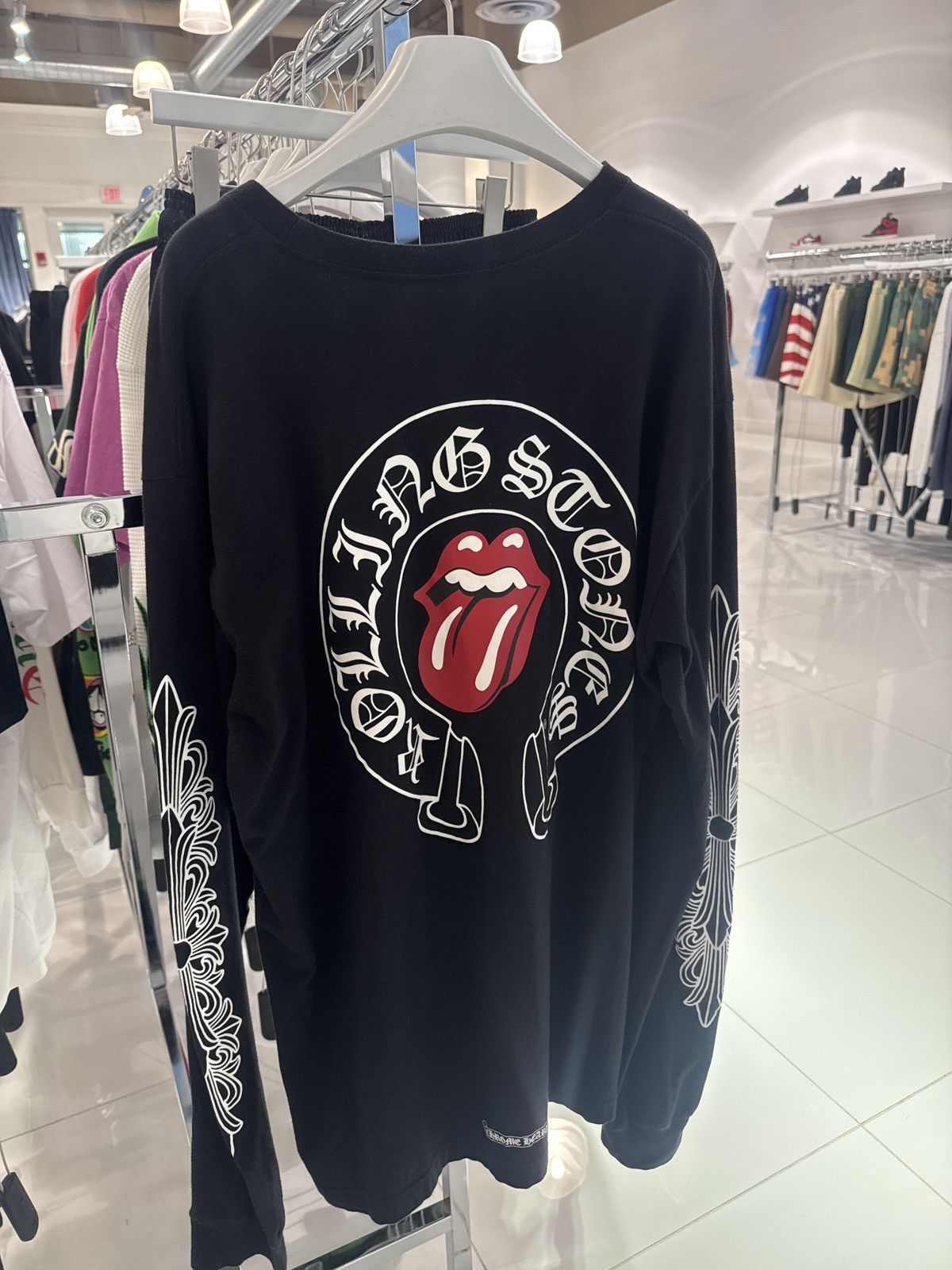 Chrome Hearts Rolling Stones Black L/S Tee
