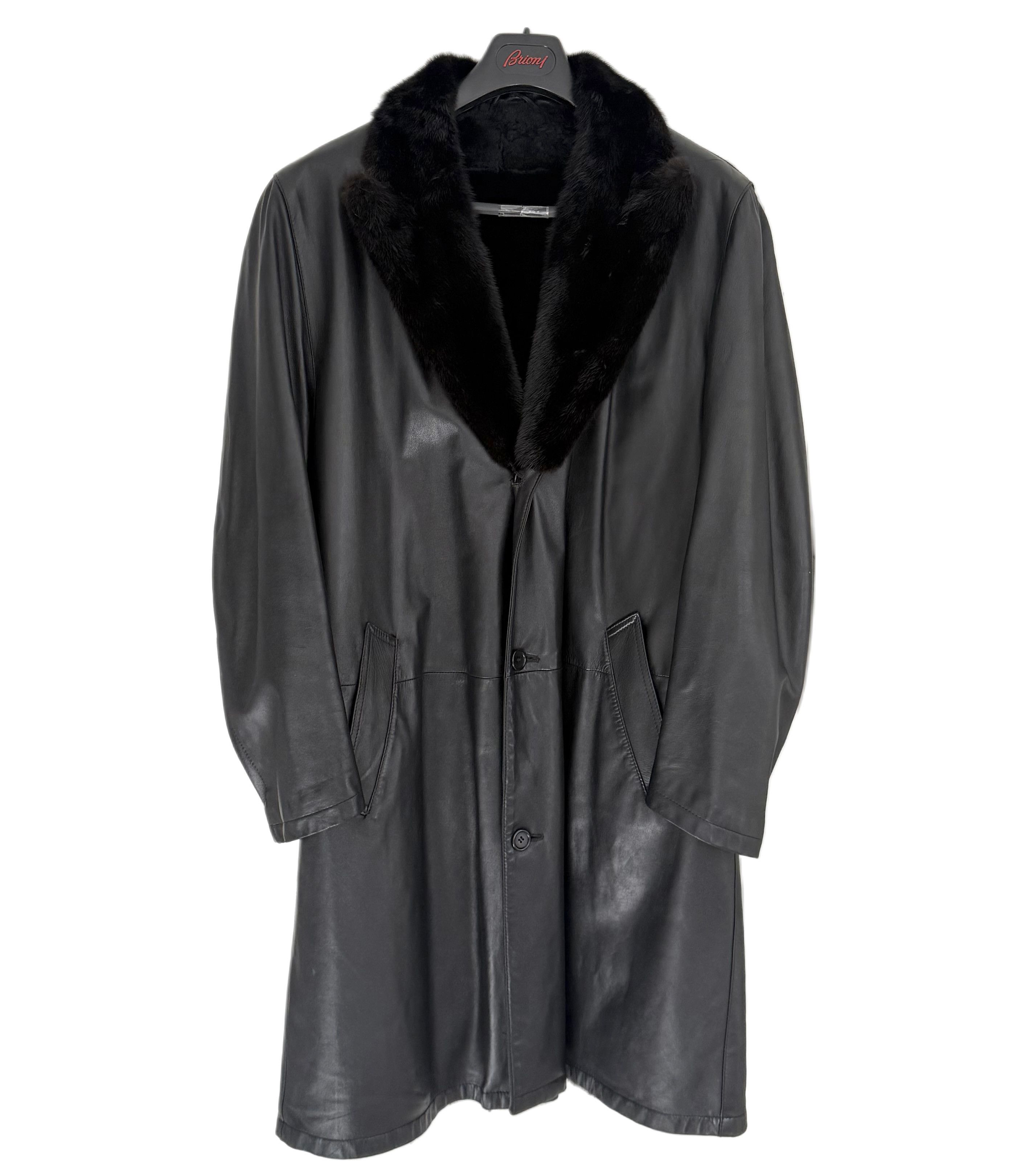 Brioni Brioni Leather Coat, Mink Collar&Full Fur Lining,Size IT 50M Size US M / EU 48-50 / 2 - 1 Thumbnail