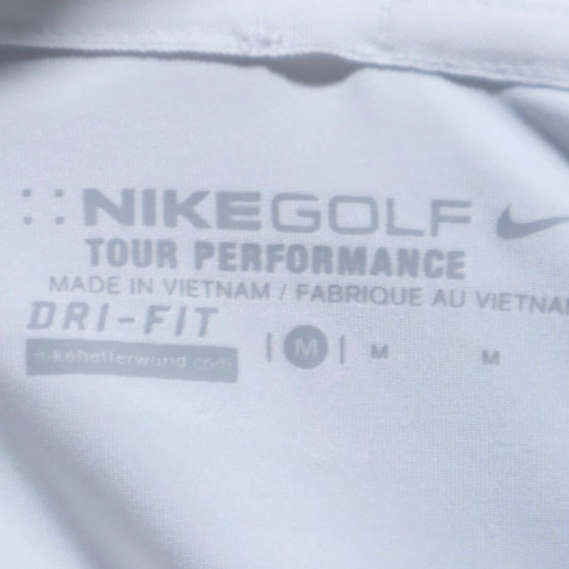 Nike Nike Dri-Fit Graphic High Stretch Polyester Polo Shirt White Men's M Shirt Size US M / EU 48-50 / 2 - 5 Thumbnail