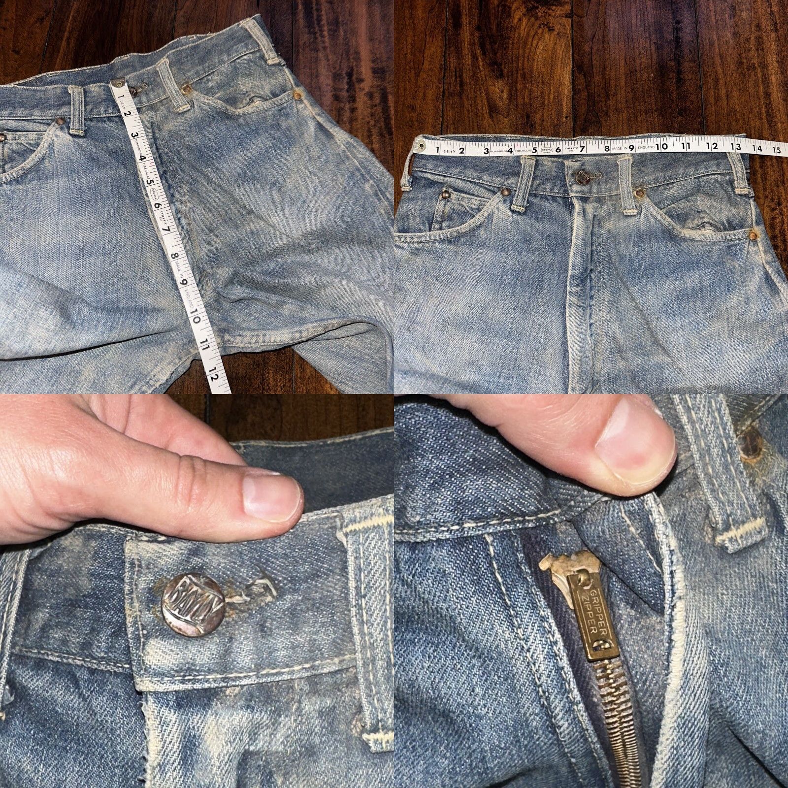 Bally VINTAGE Bally True VTG 40s 50s Redline Selvedge Denim Jeans 1950s Levi’s Big E 27x30 Size US 27 - 8 Thumbnail